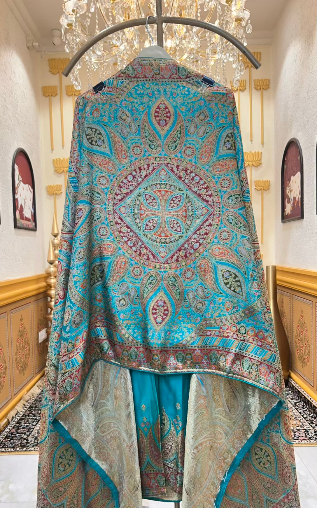 Mahzaira Banarasi Suit (Turquoise)
