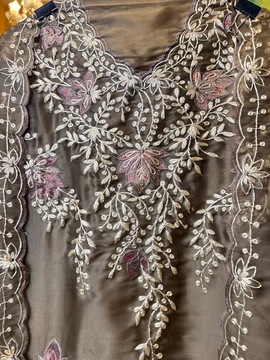 Tavira Organza Suit (Brown)