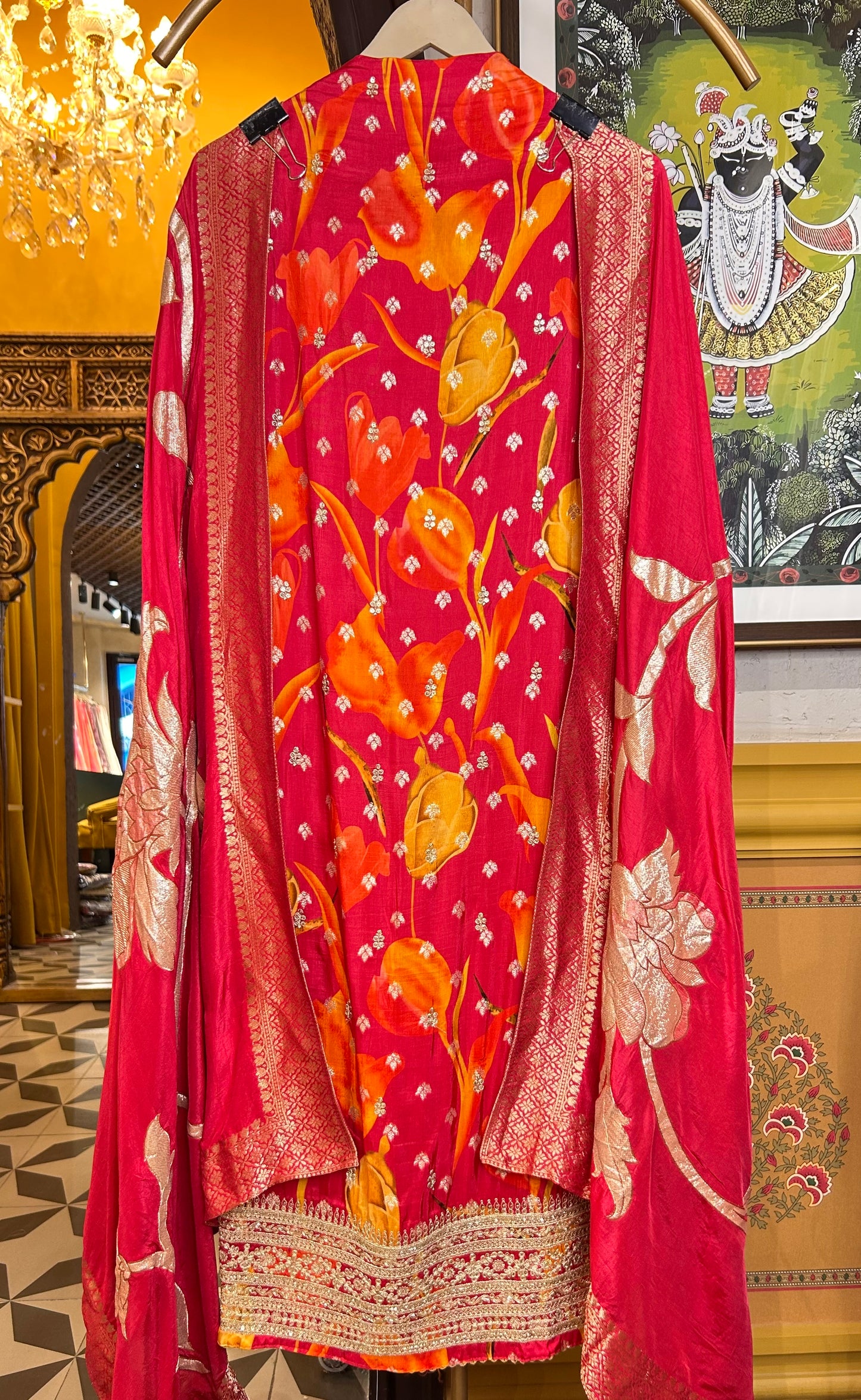 Siyaar Banarasi Suit (Orange)