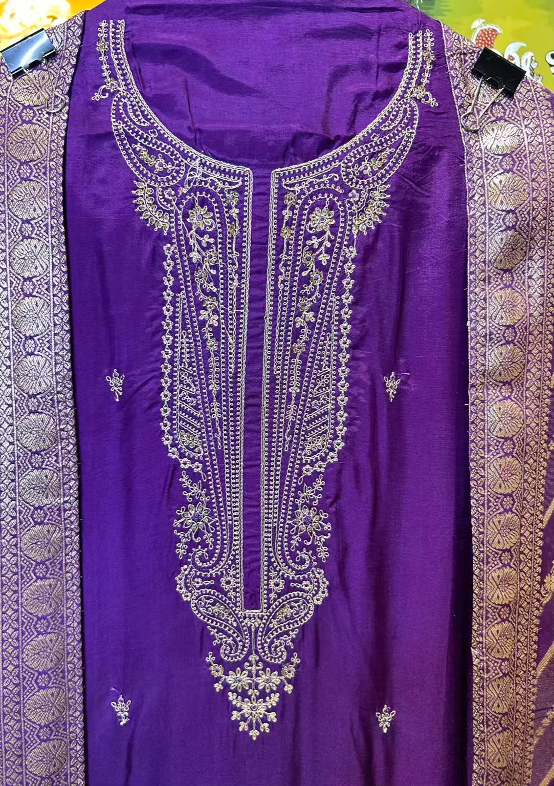 Ziyaara Silk Suit (Purple)
