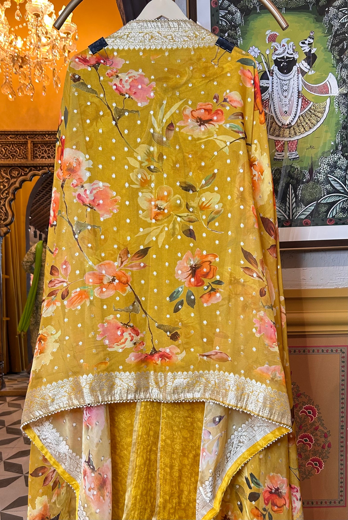 Reeva Organza Suit (Mustard)