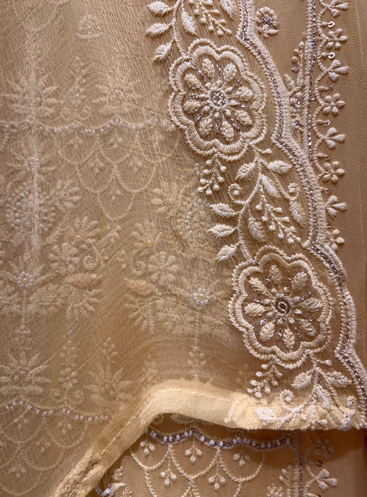 Mehru Georgette Élan Suit (Yellow)