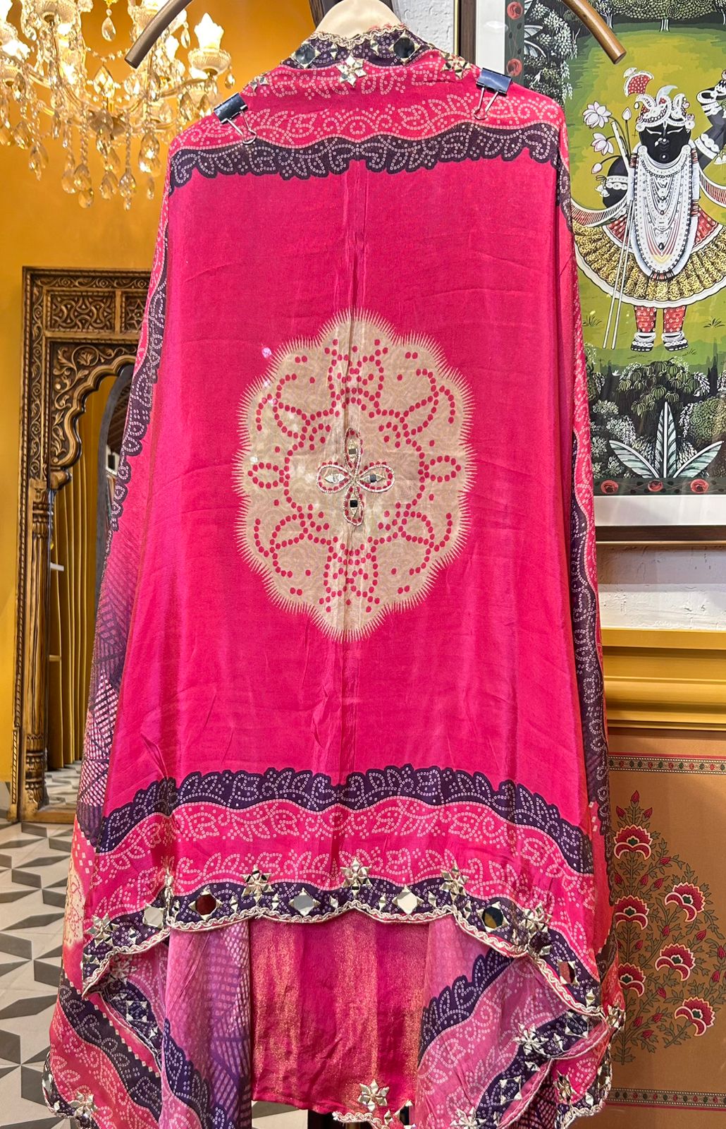 Zarnoor Bandhani Suit (Pink)