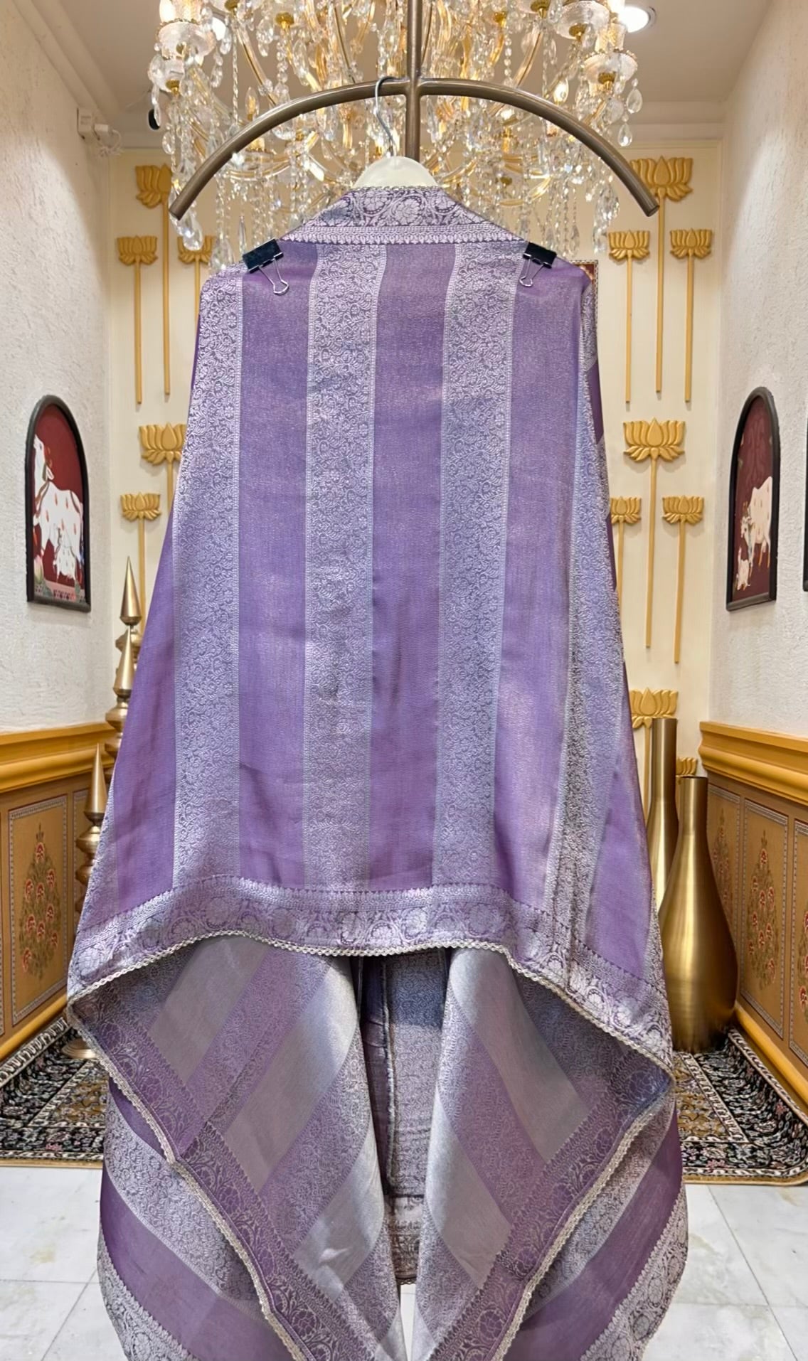 Zehraana Brocade Grace Suit (Purple)