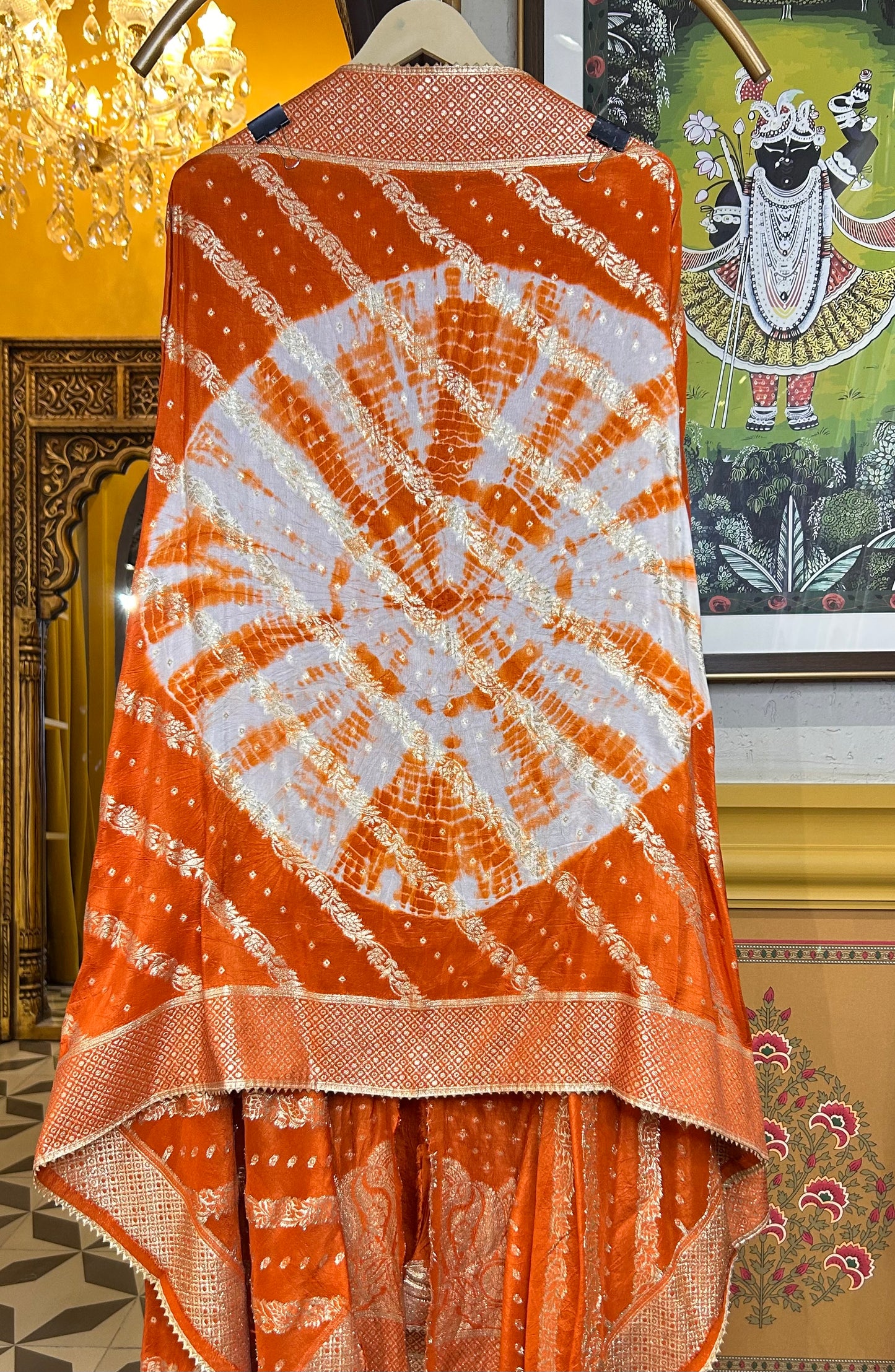 Raavya Banarasi Suit (Orange)