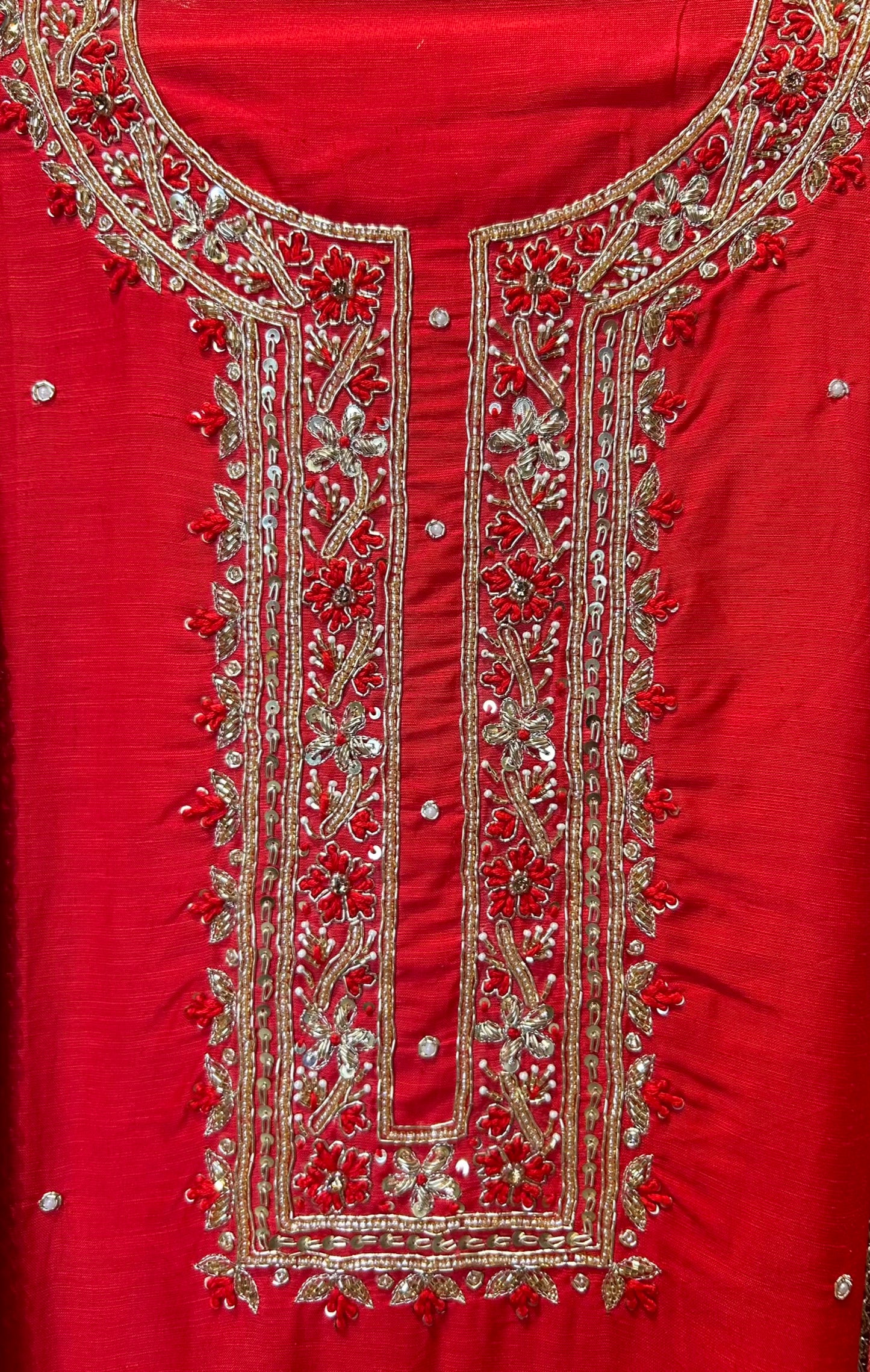 Firozaan Chanderi Suit (Red)