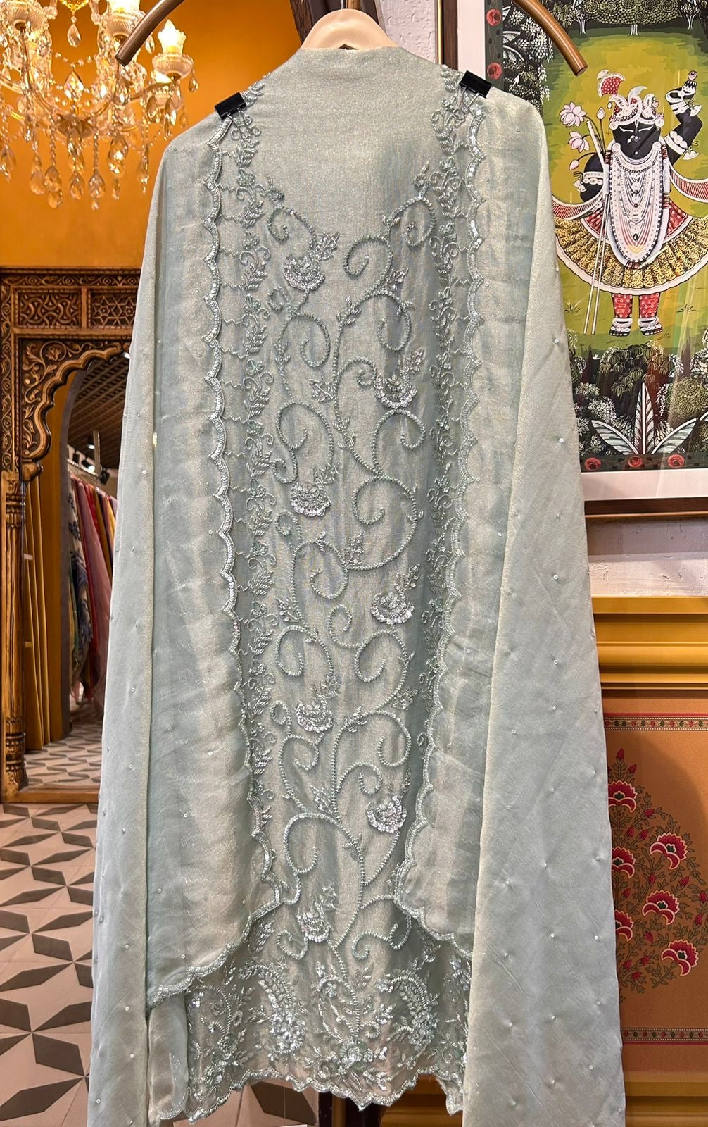Fariyara Organza Suit (Powder Blue)