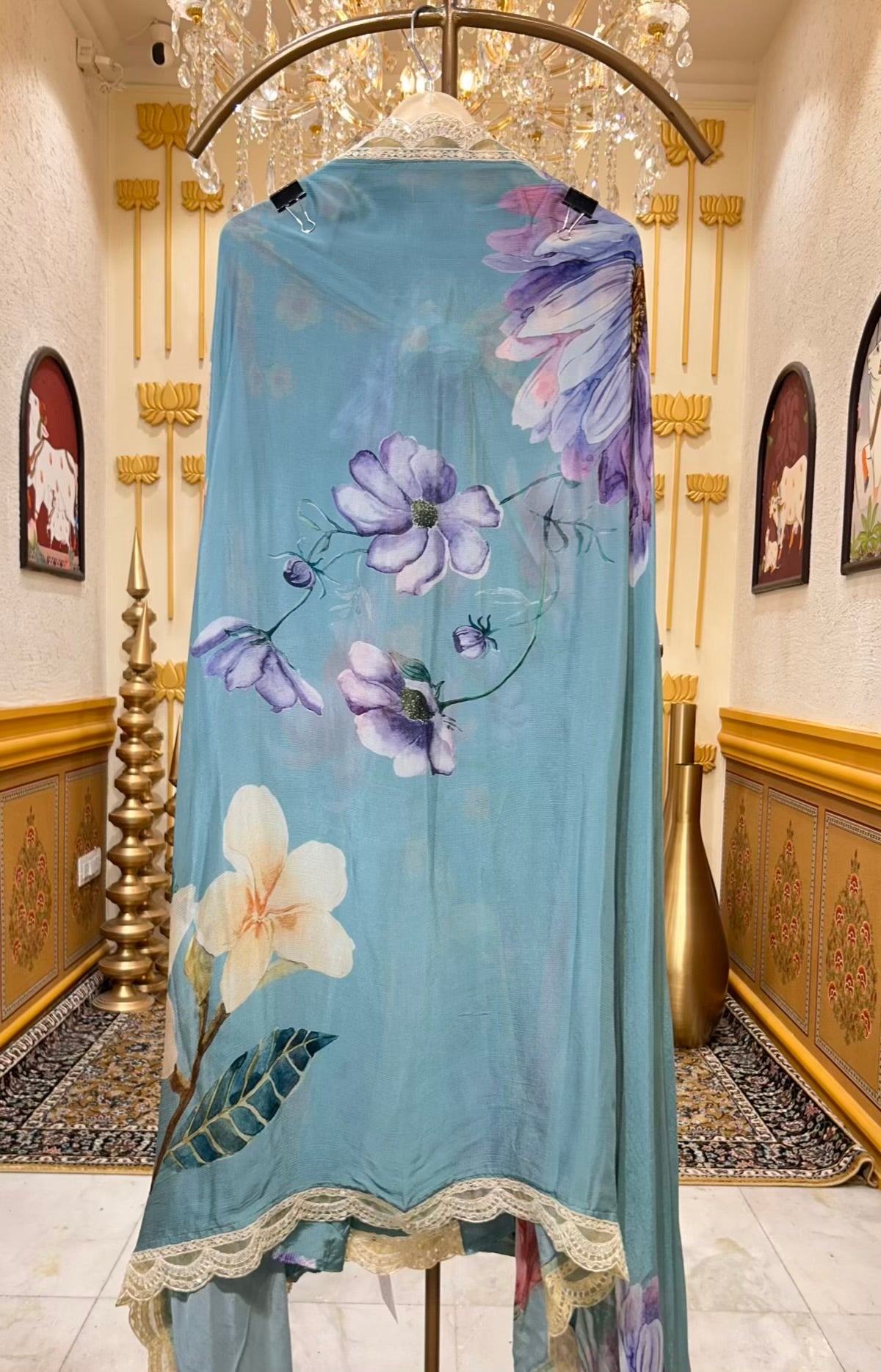 Alina Pastel Muslin Suit (Blue)