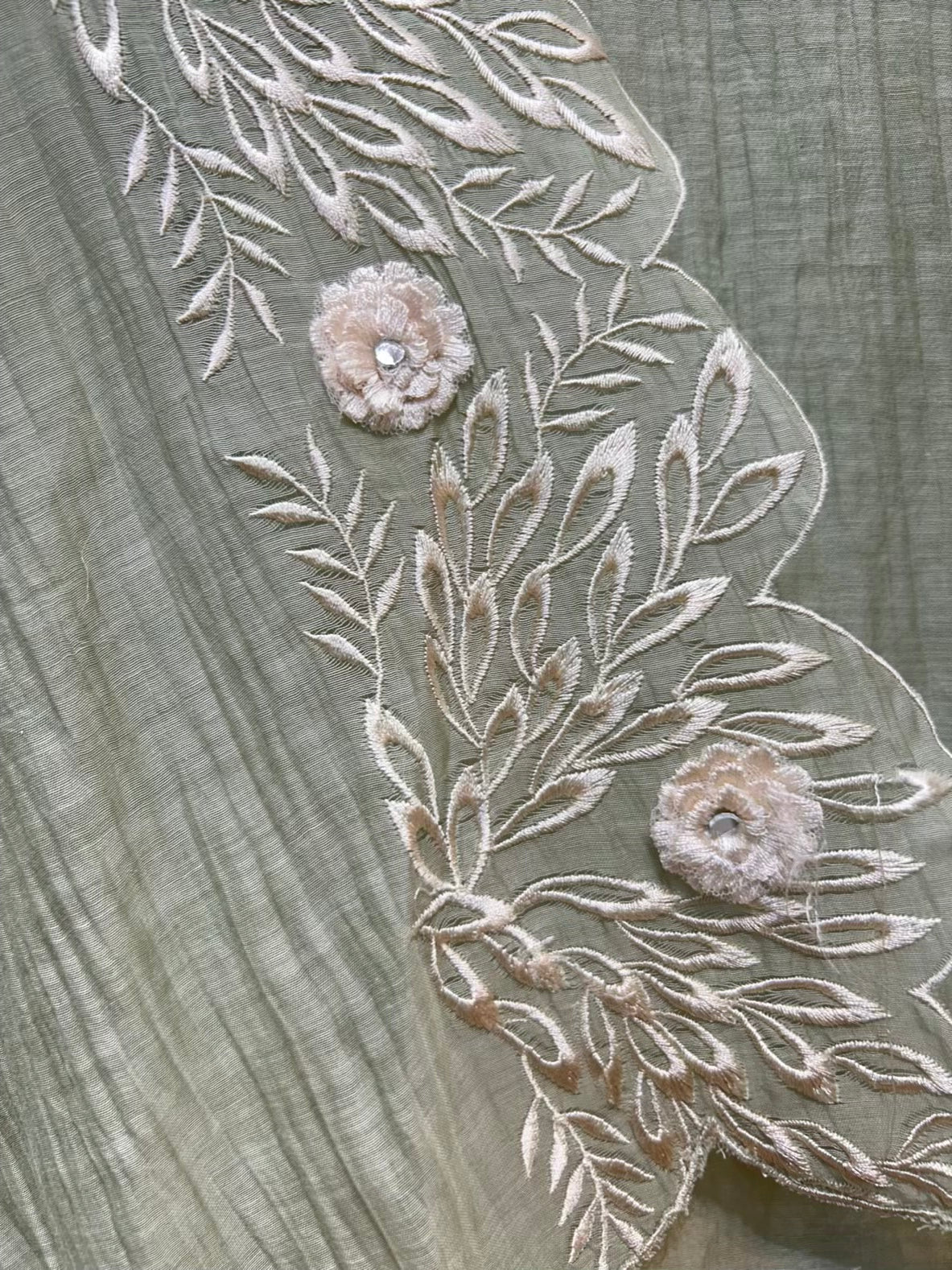 Nazira Resham Mul Suit (Pista Green)