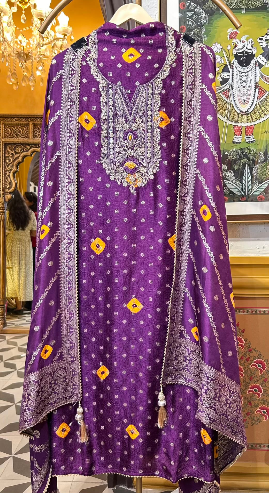 Zarwina Organza Suit (Purple)