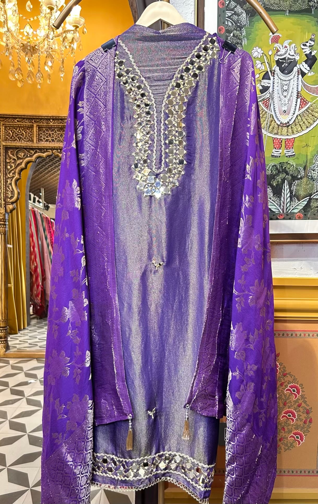 Auryza Organza Suit (Purple)