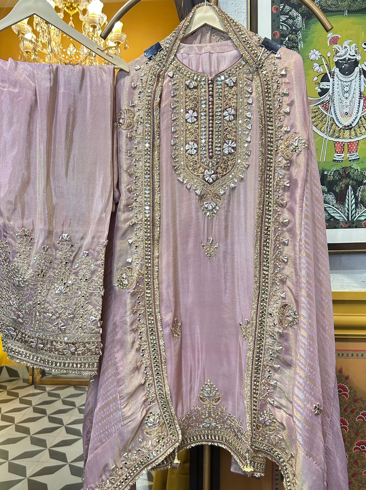 Zarqa Sharara Suit (Pink)