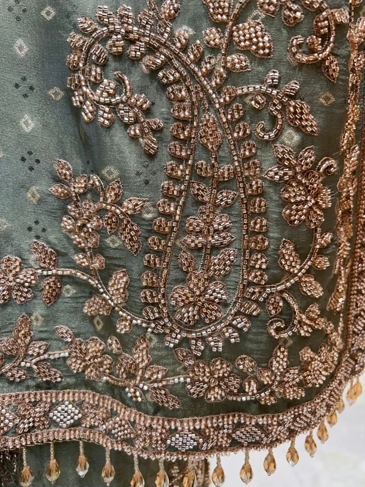 Ruhmehar Pakistani Silk Élan Set (Sea Green)
