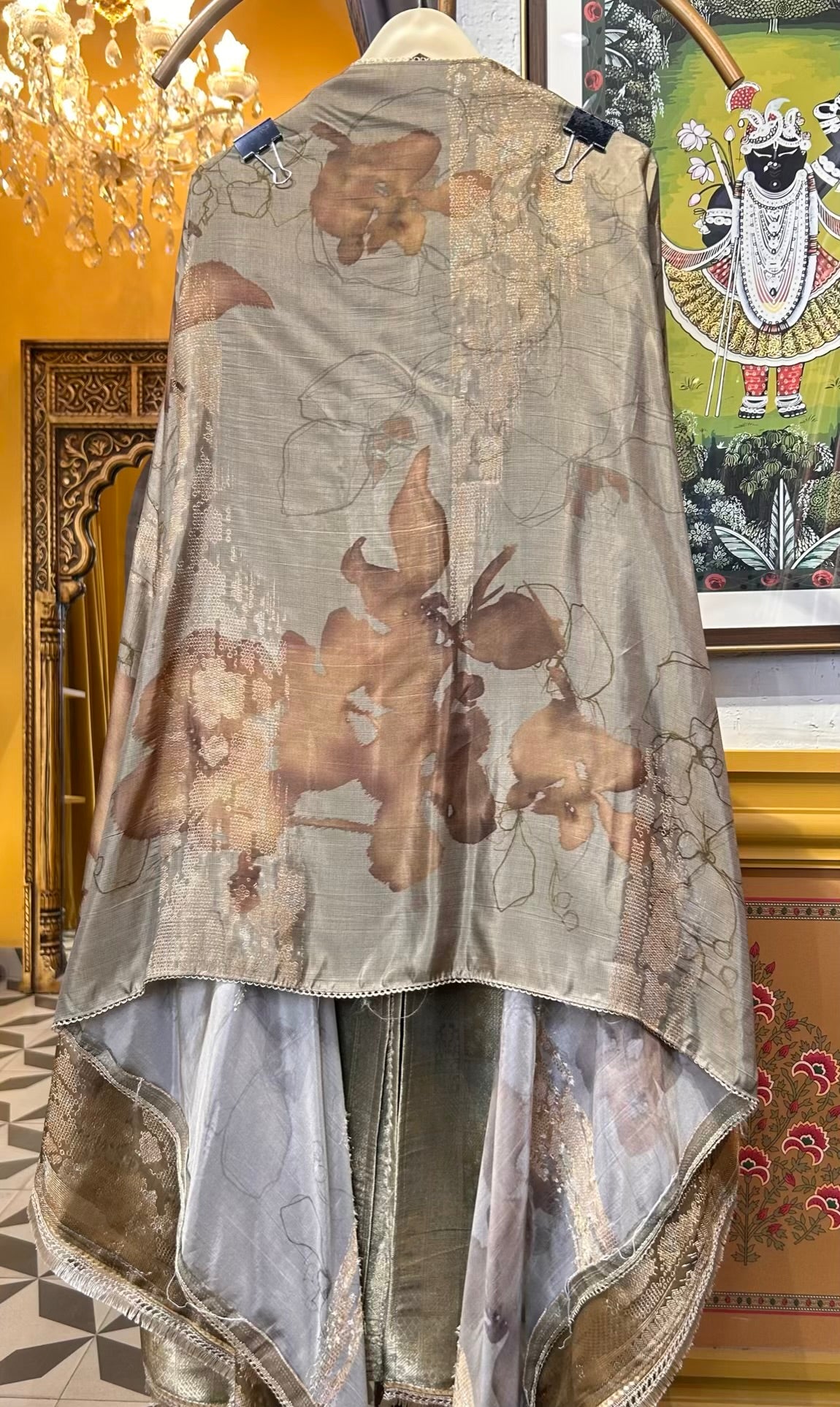 Zarfira Brocade Suit (Green)