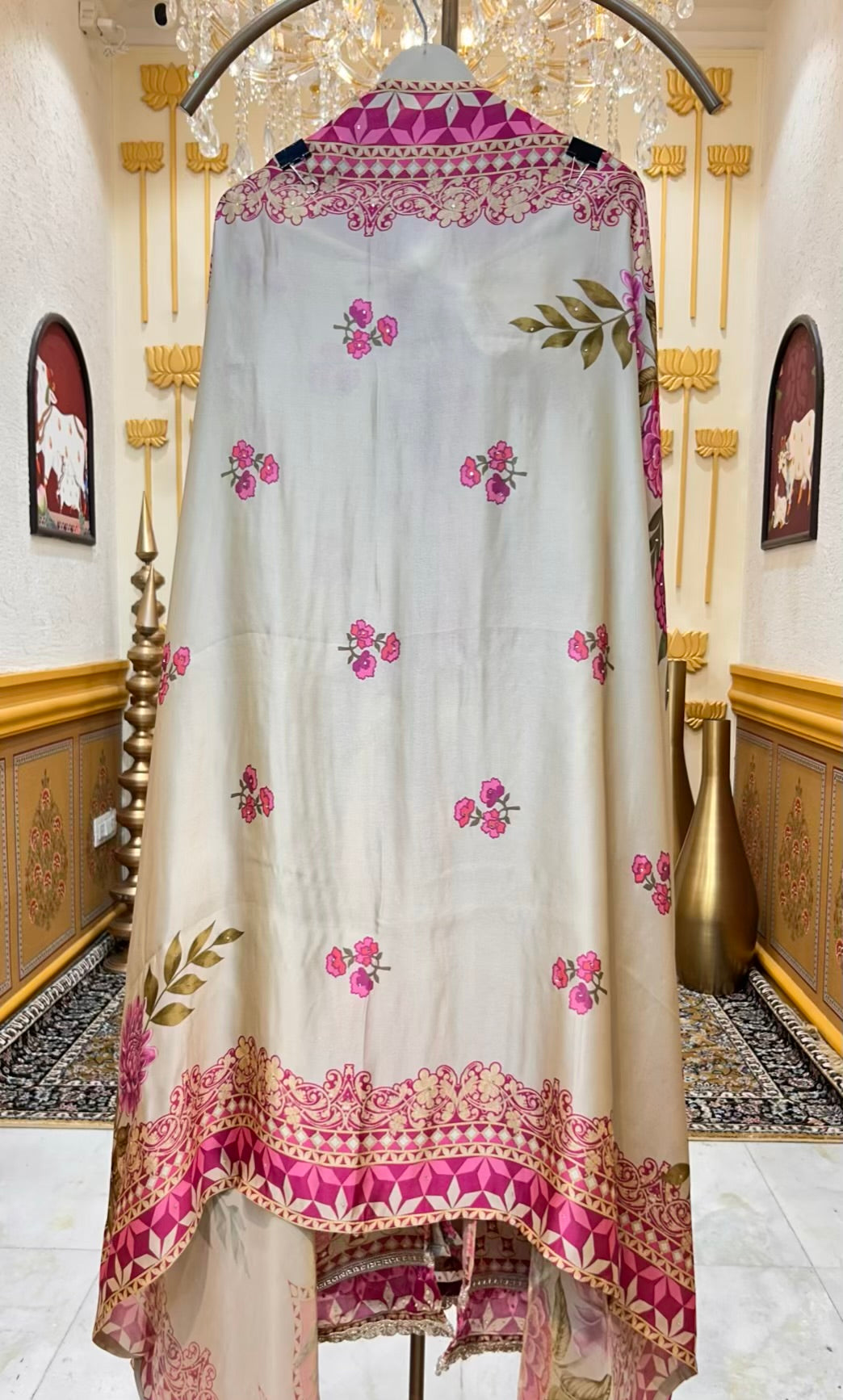Zyra Satin Organza Luxe Suit