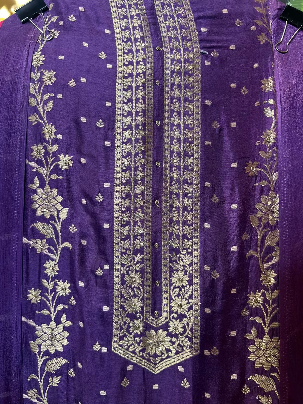 Ruzina Silk Suit (Purple)