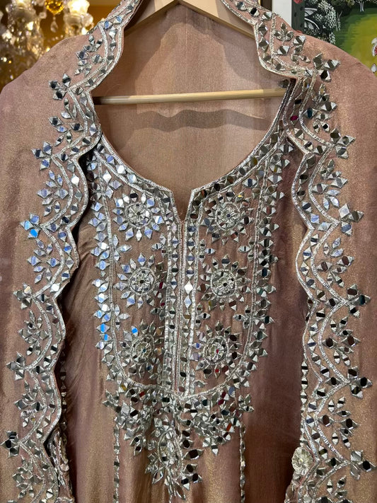 Ameera-é-Noor Anarkali (Beige)