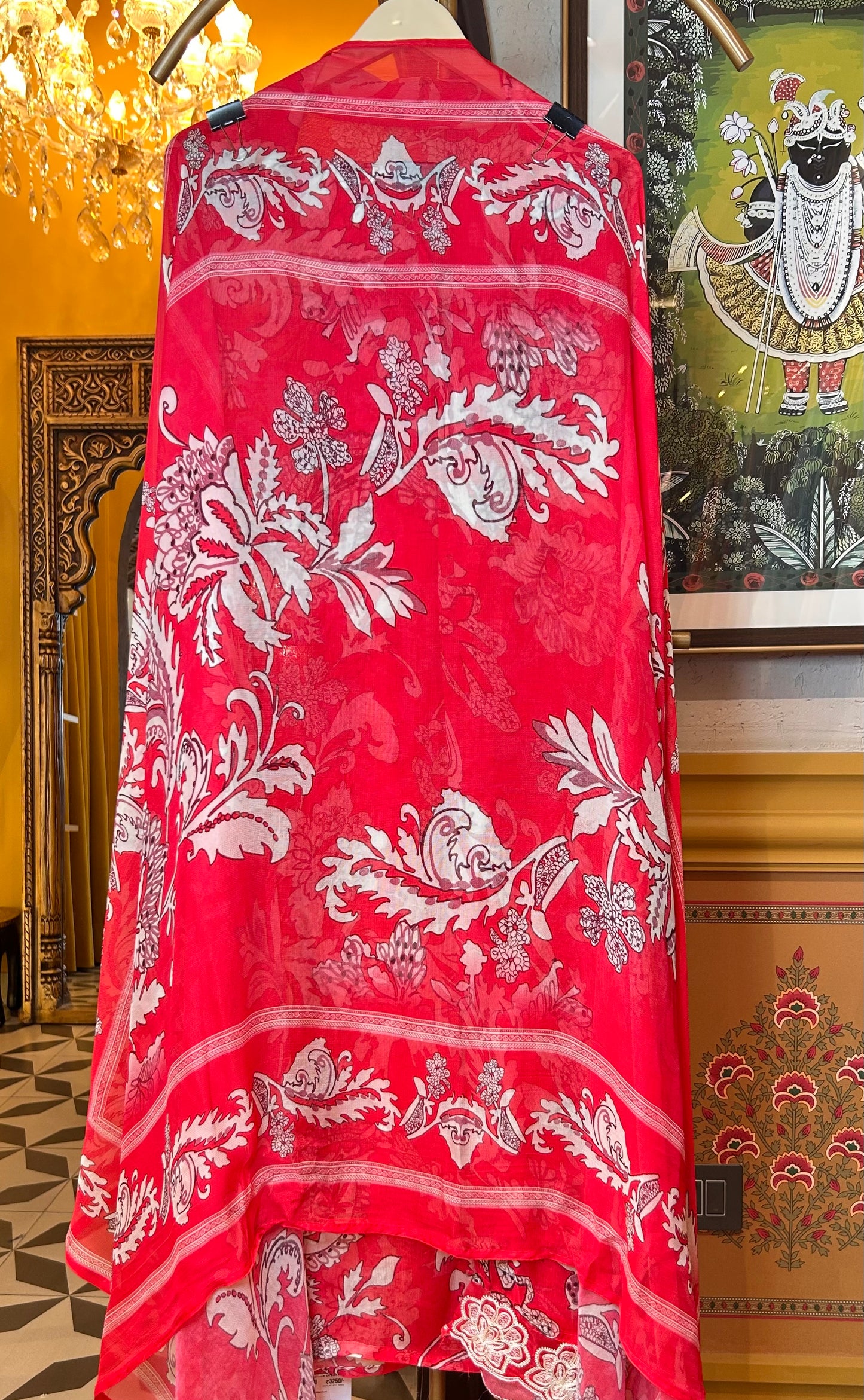Afsheen Organza Suit (Red)