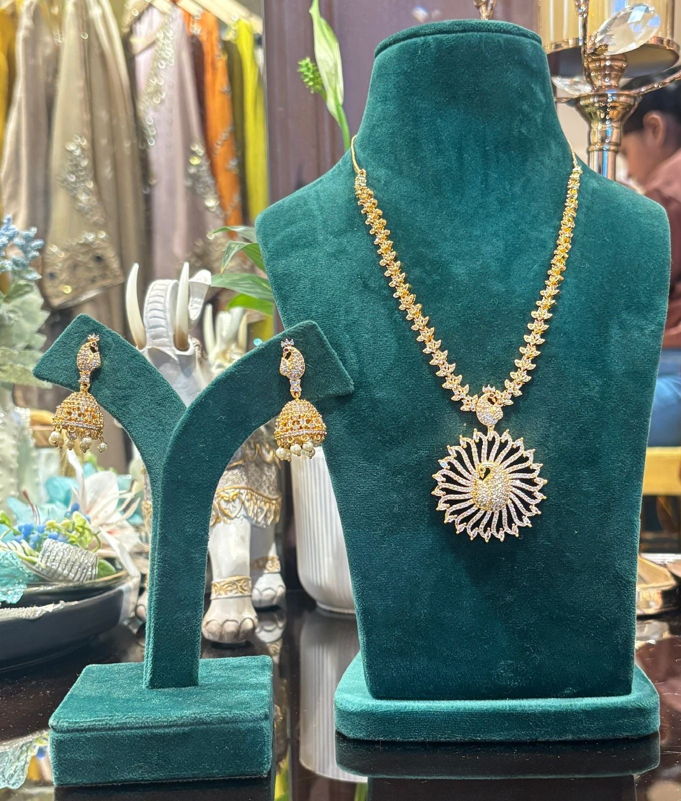 Mayurika Pichwai Pendant Set