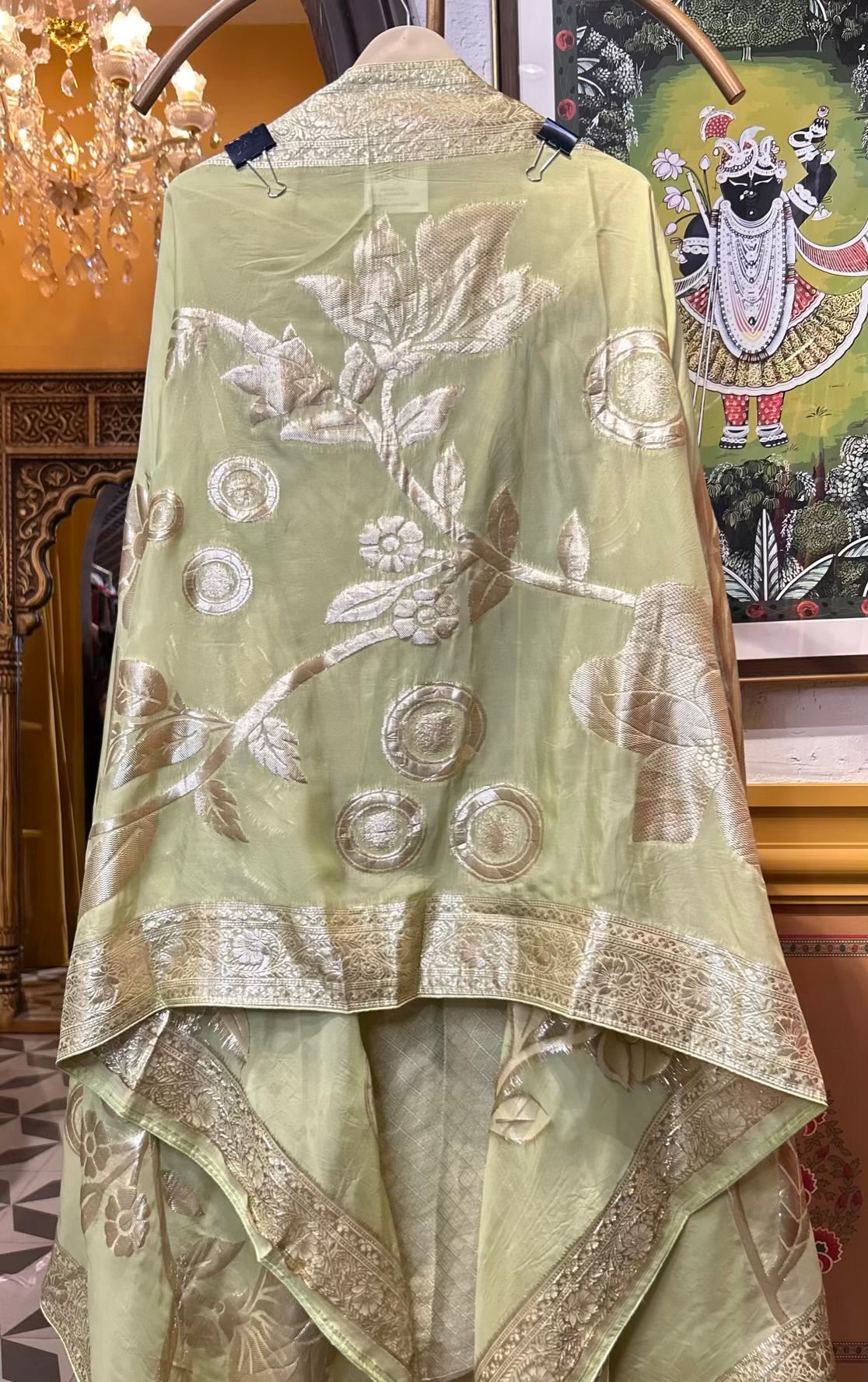 Sabeira Organza Suit (Pista Green)