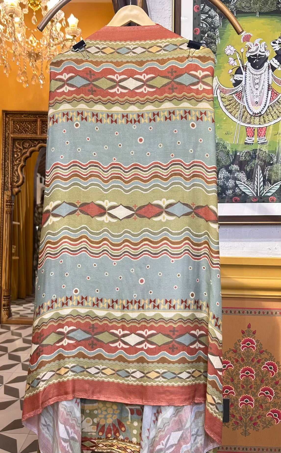 Eira Pashmina Suit (Green)