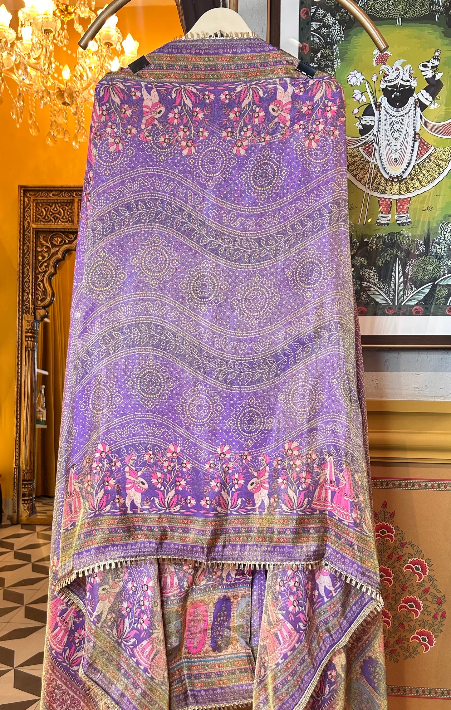 Zehraab Organza Suit (Lavender)