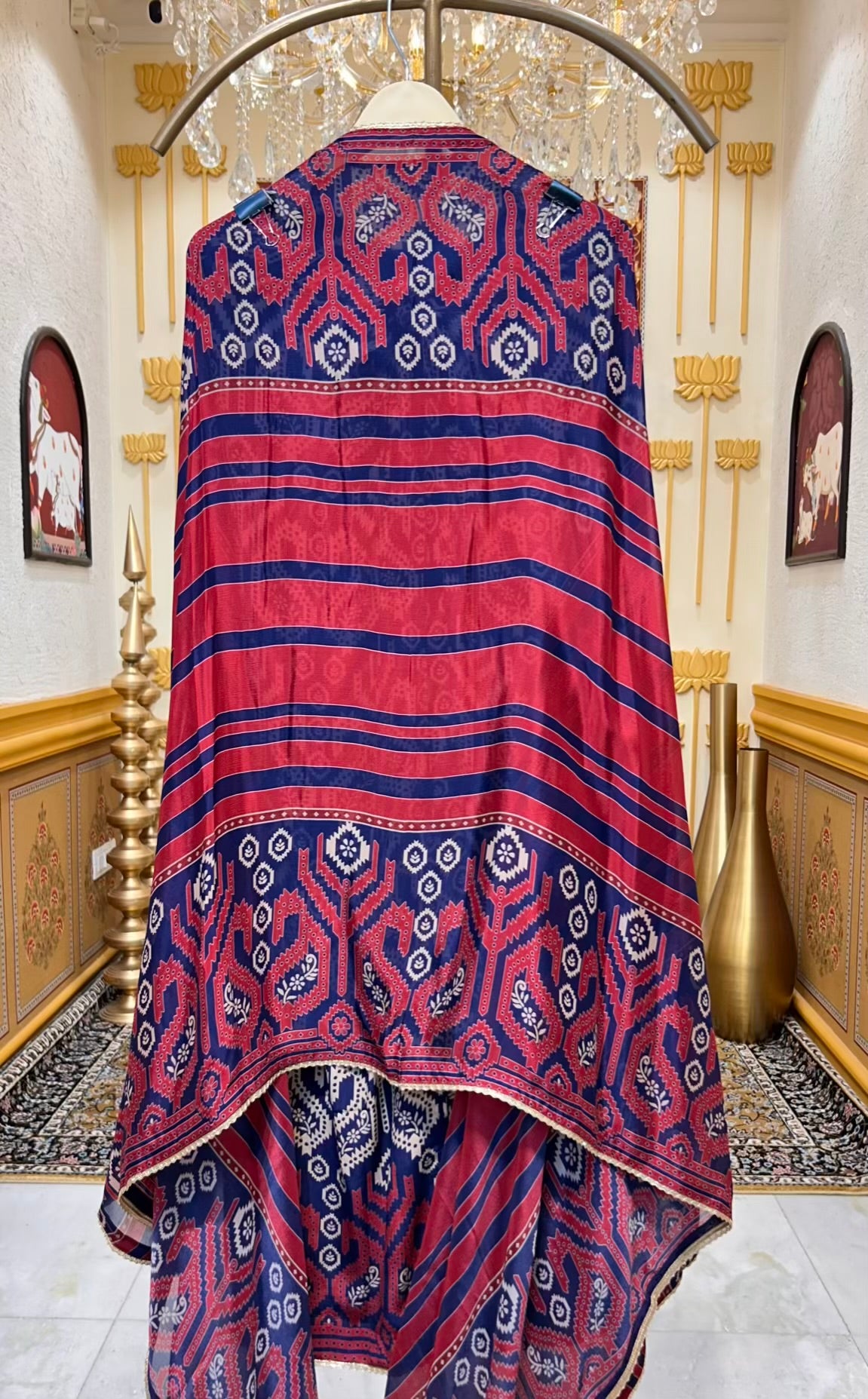 Aavira Sehra Silk Suit (Blue)