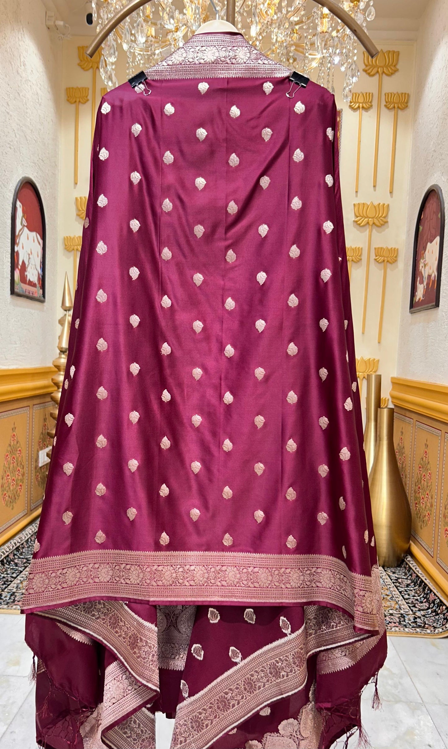 Riyara Banarasi Heirloom Suit (Wine)