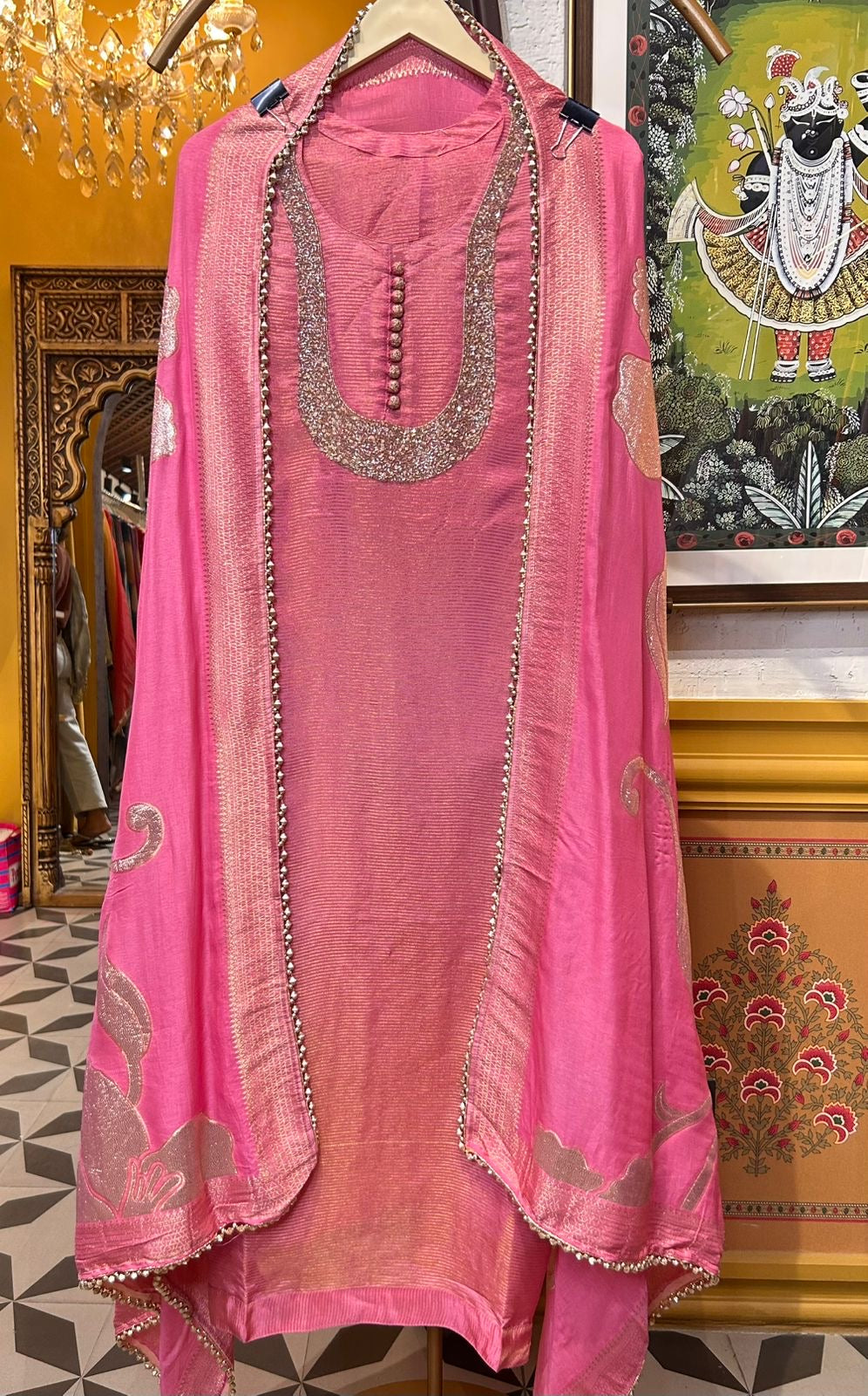 Zarice Organza Suit (Pink)