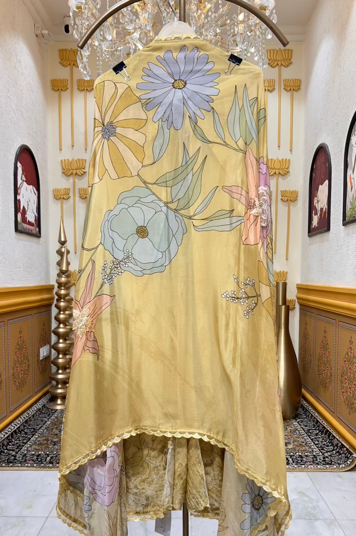 Eshira Print Noor Suit (Light Yellow)