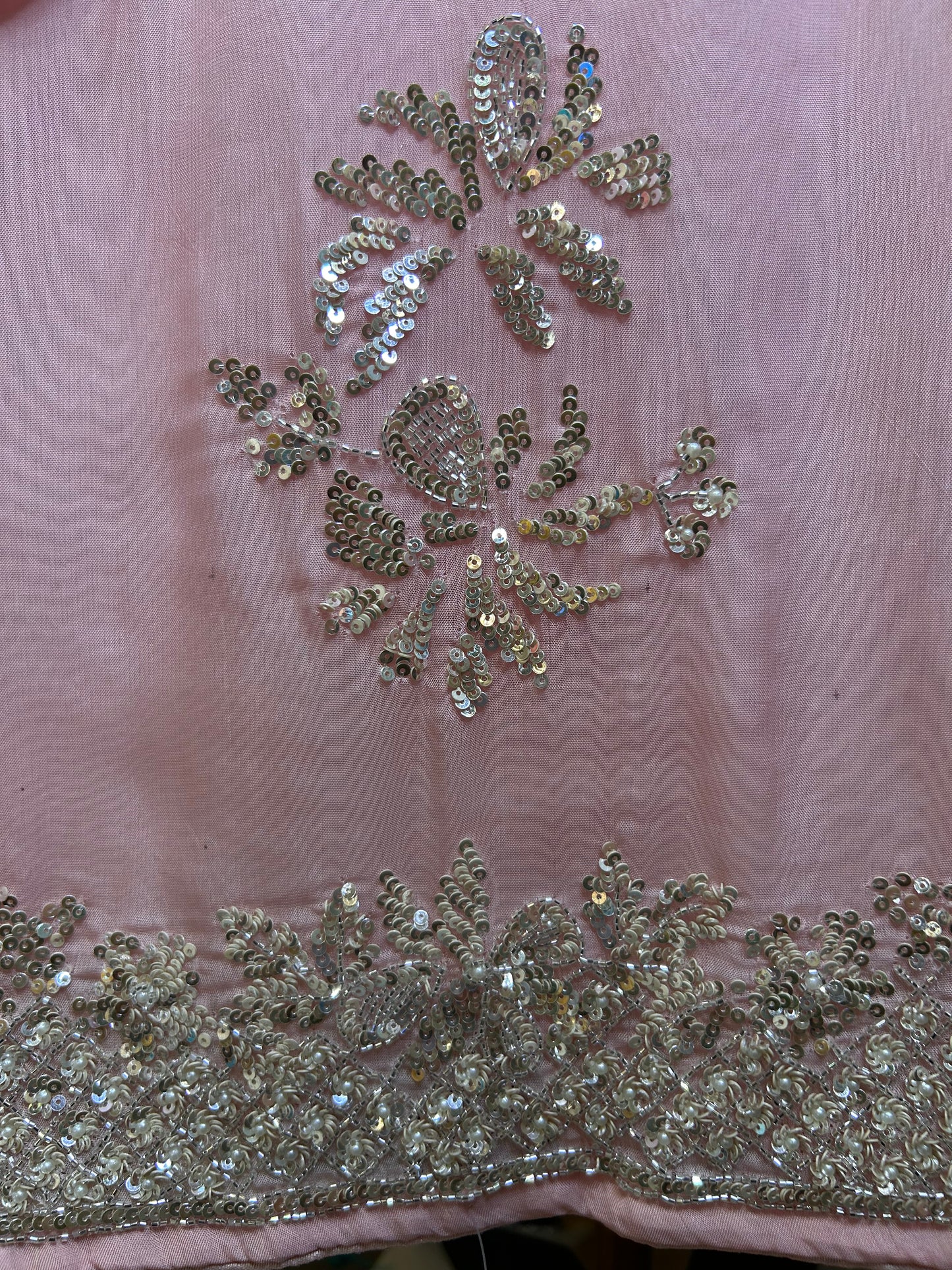 Zeba Organza Suit (Pink)