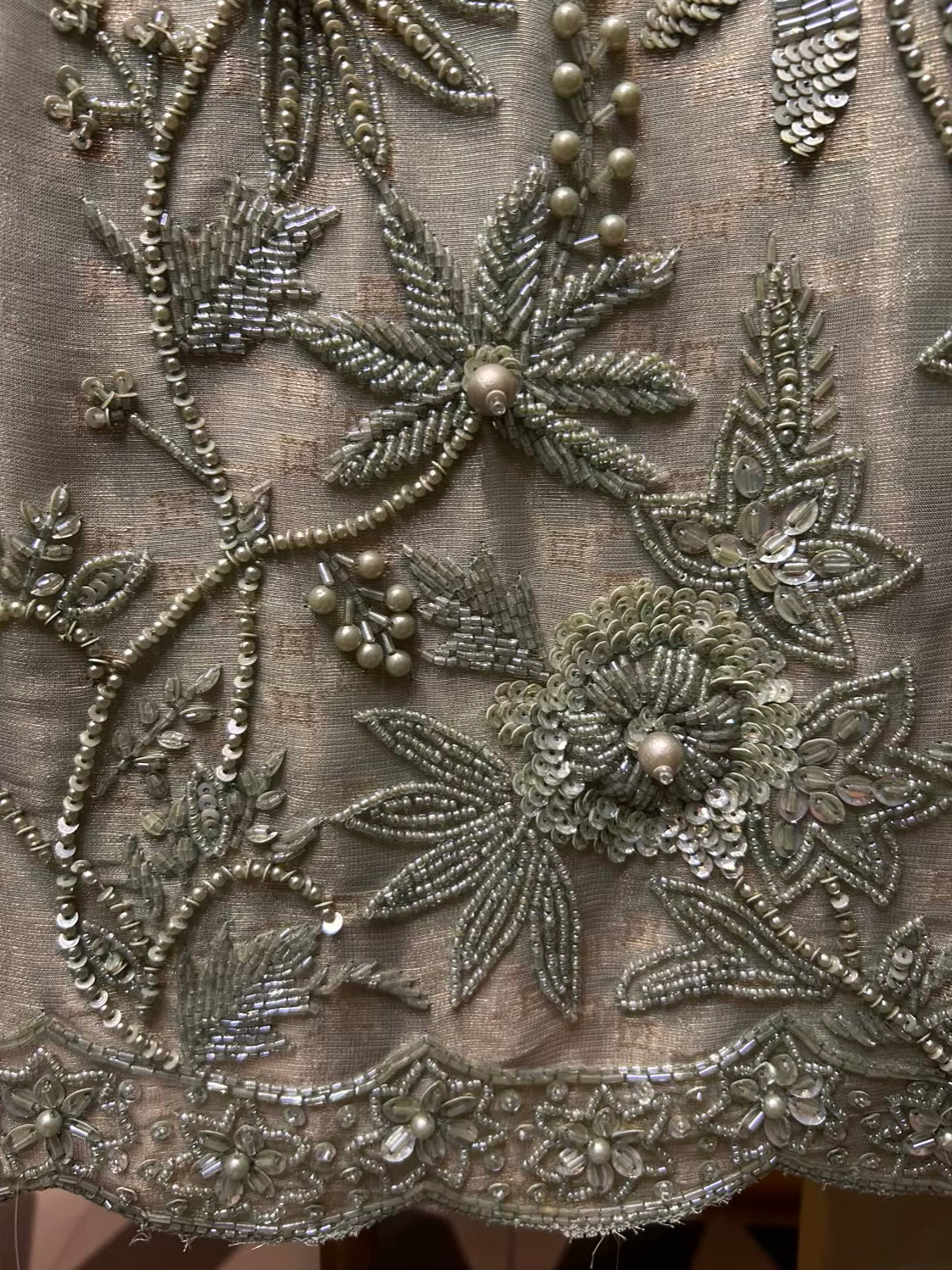 Rimzaan Organza Suit (Powder Green)