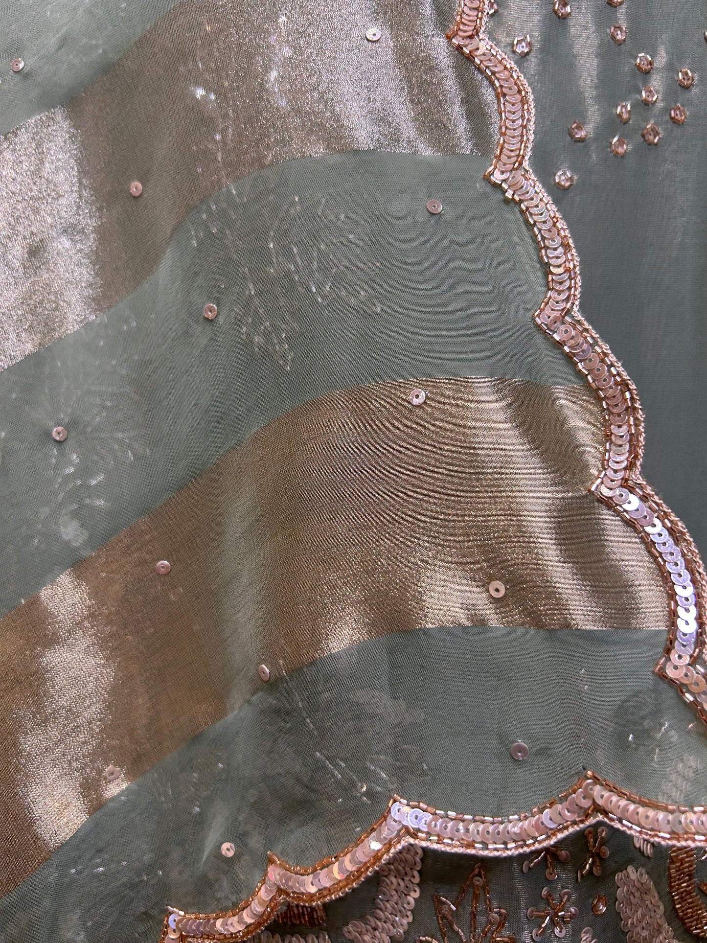 Zarqash Organza Suit (Green)