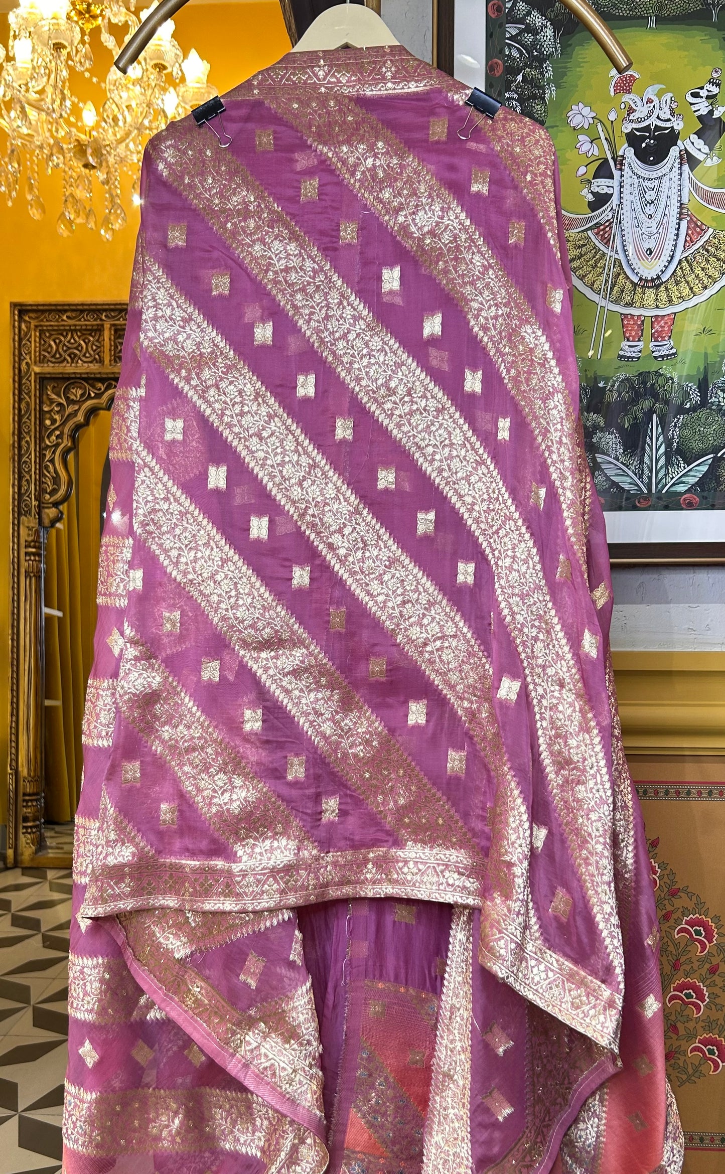 Afsana Banarasi Suit (Lavender)