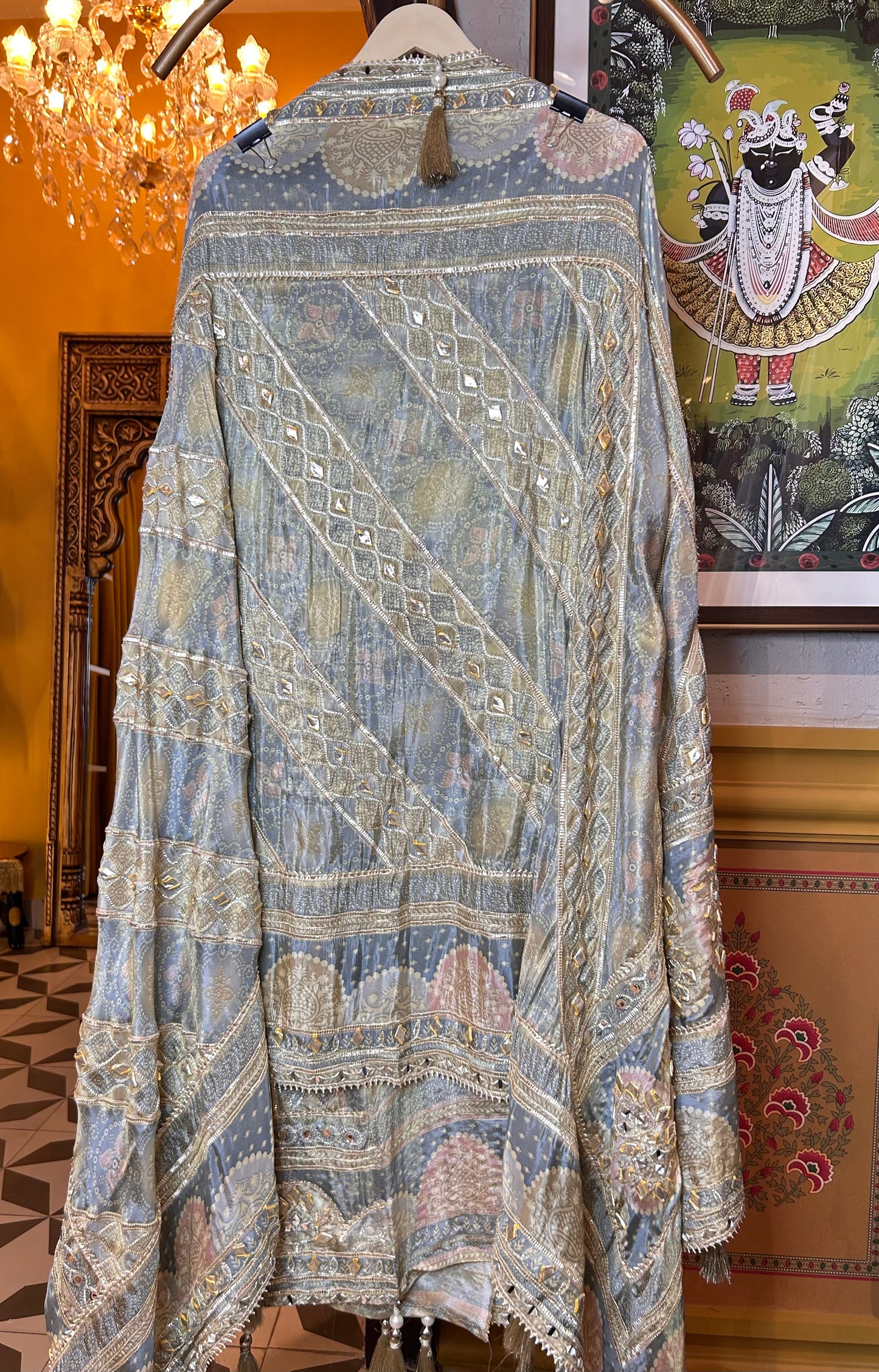 Raaya Tissue Organza Suit (Grey)