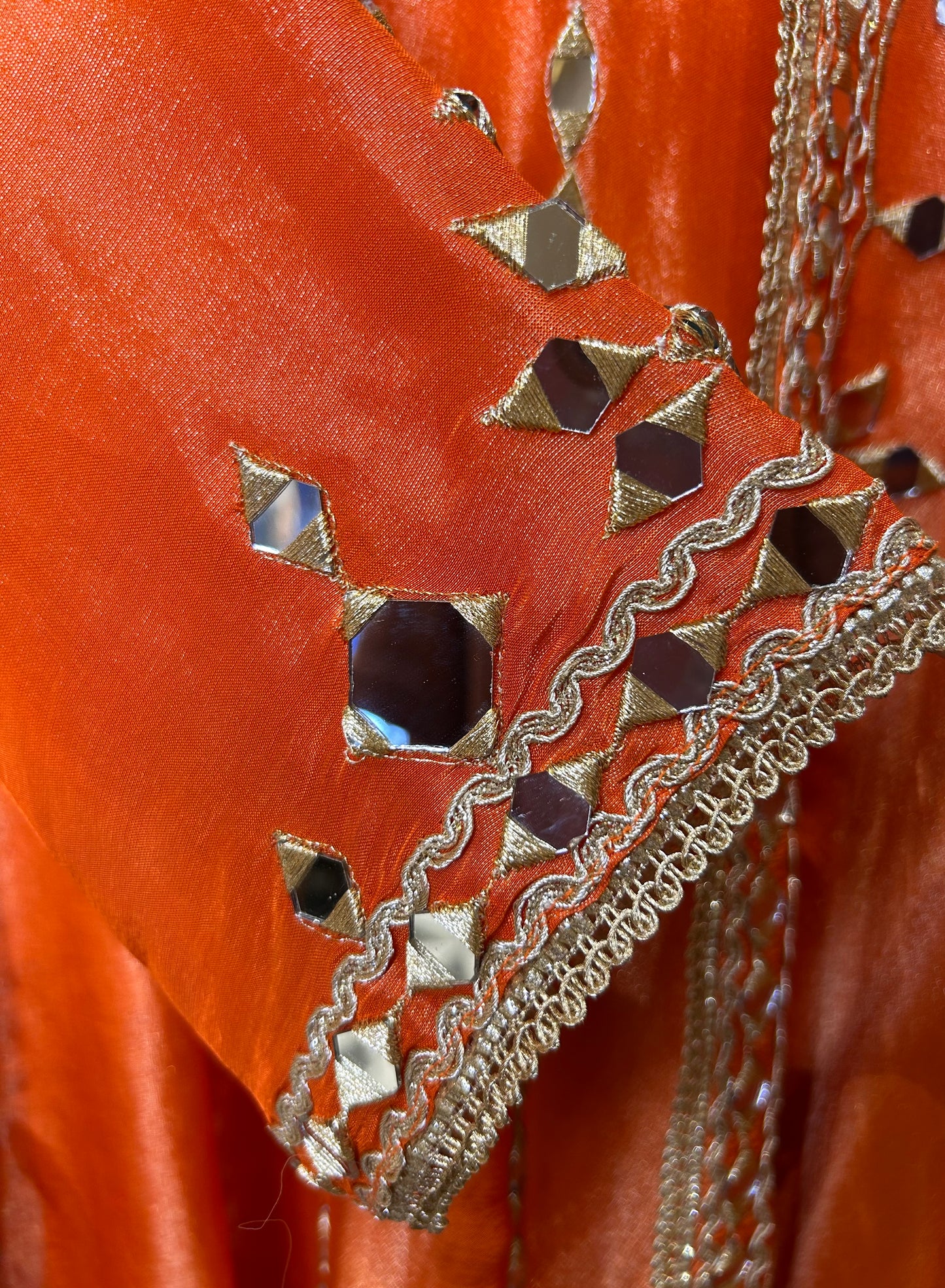 Zarqash Bandhej Suit (Orange)