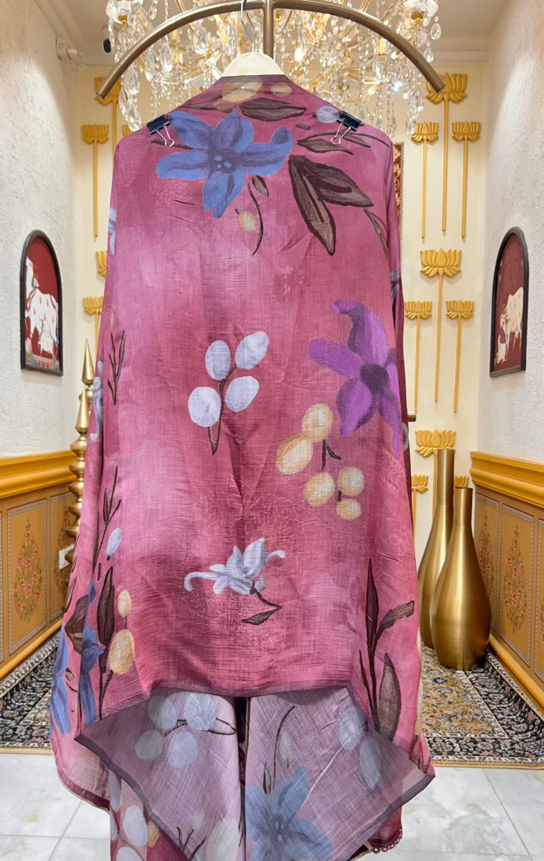 Esha Muslin Spark Suit (Mauve)