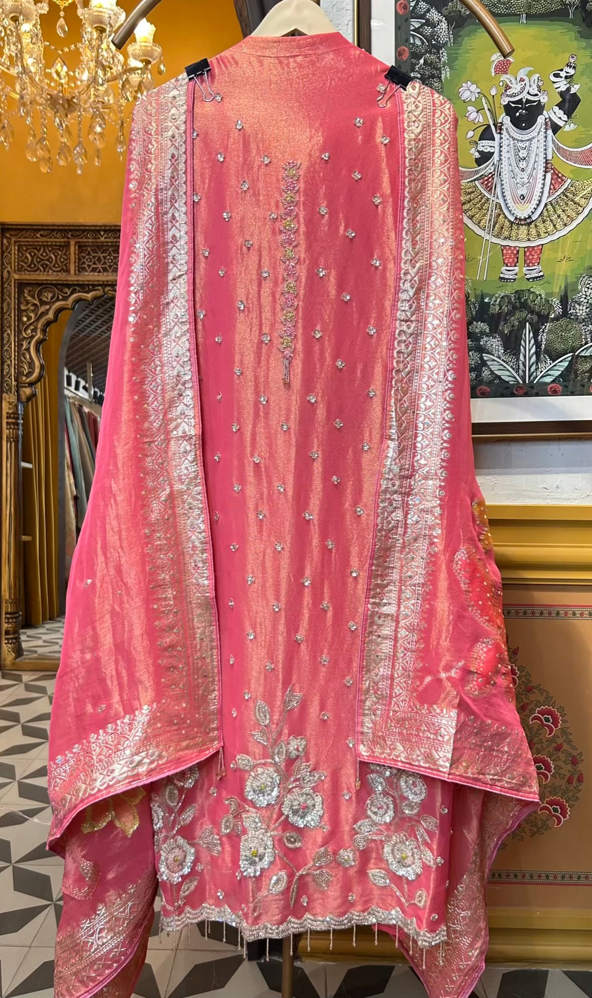 Zarmeira Organza Suit (Pink)