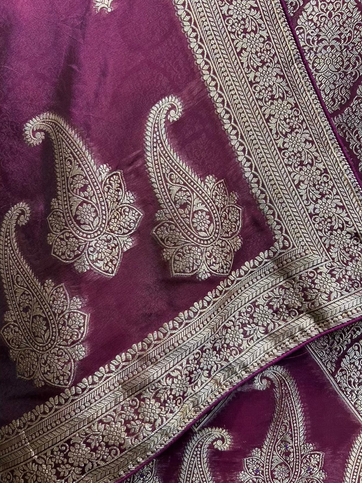 Roopkaar Banarasi Suit (Wine)