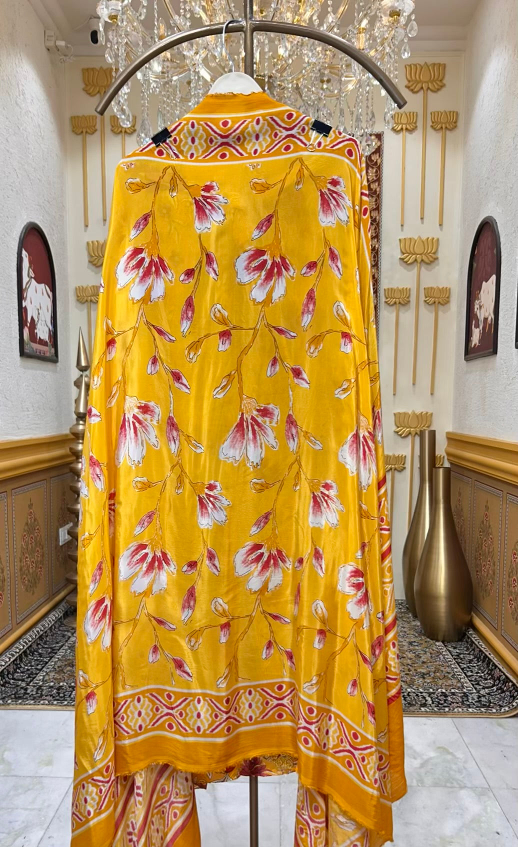 Meheriya Print Veil Suit (Yellow)