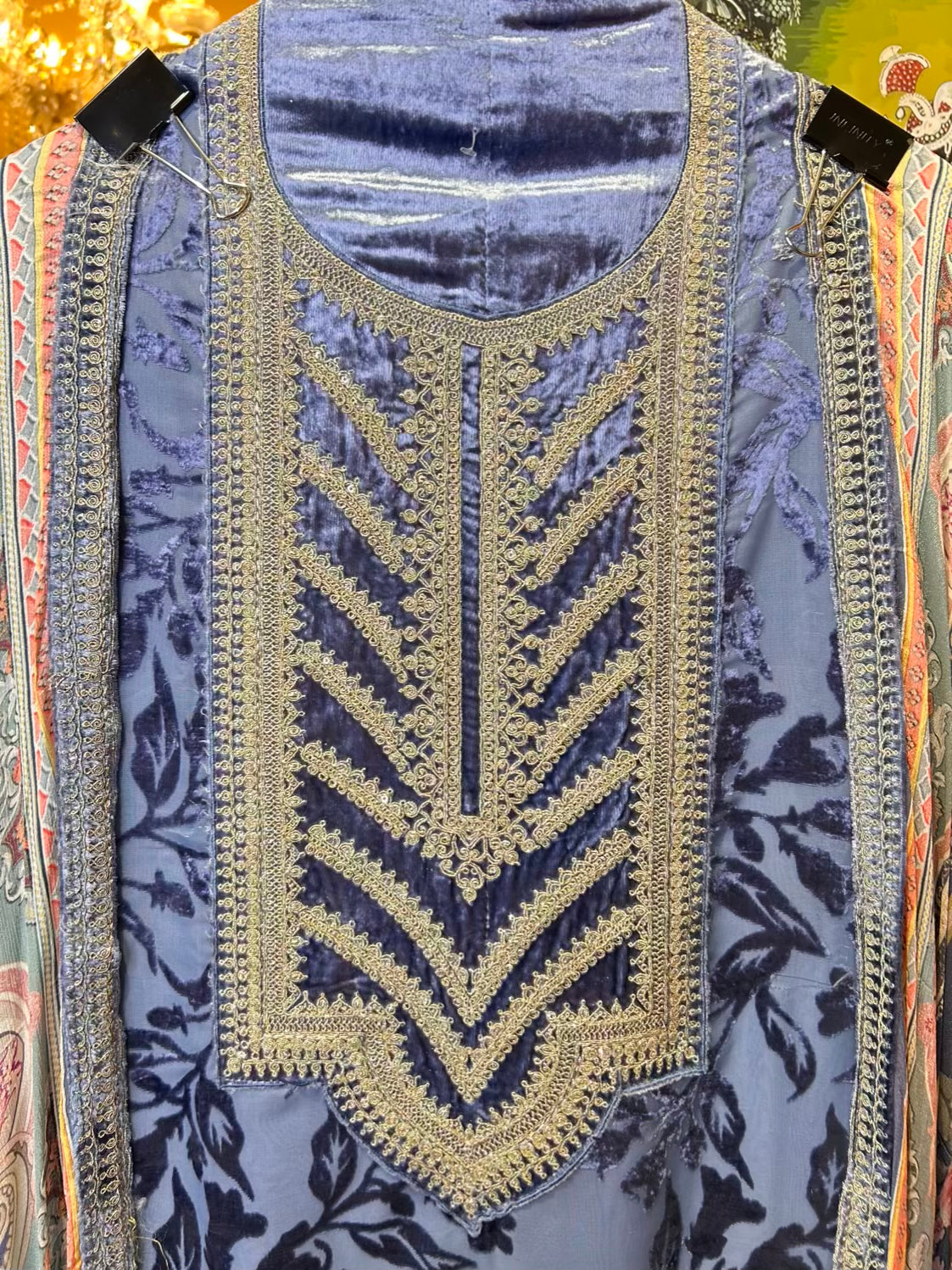 Zaroon Velvet Suit (Blue)