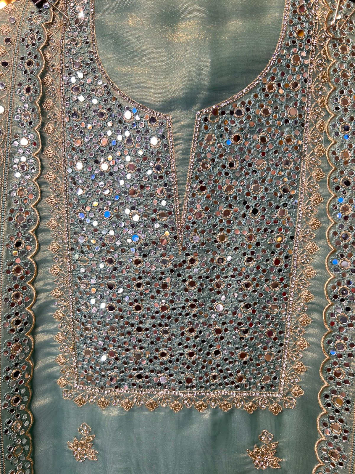 Rimaya Organza Suit (Powder Blue)