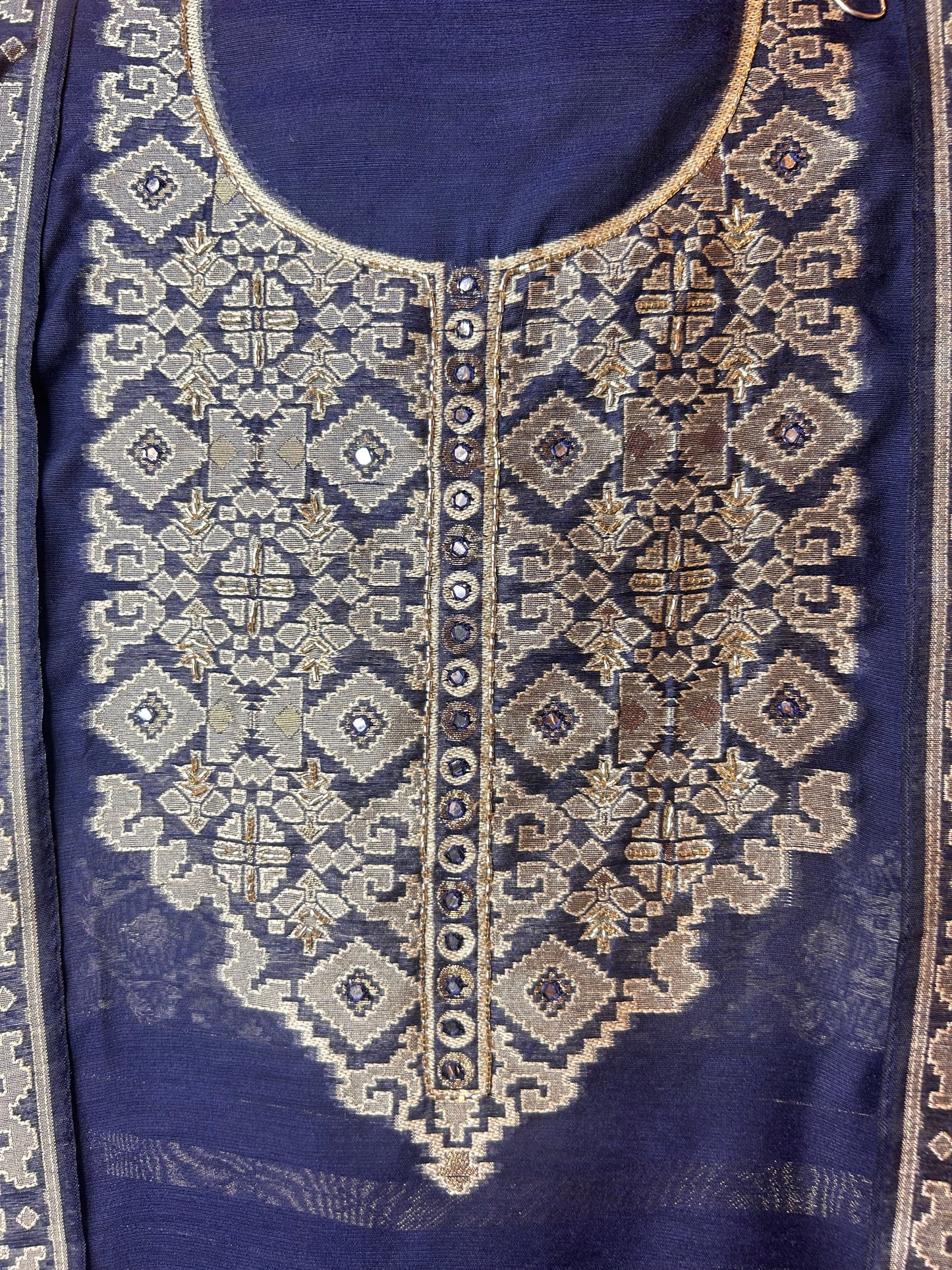Nayra Jamdhani Suit (Blue)