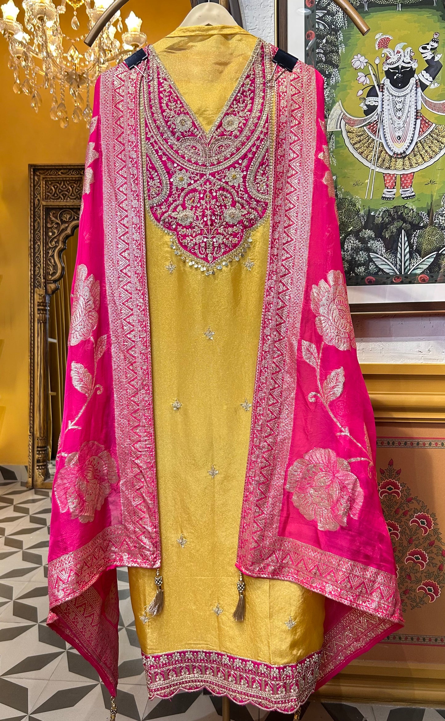 Saanviya Organza Suit (Yellow)