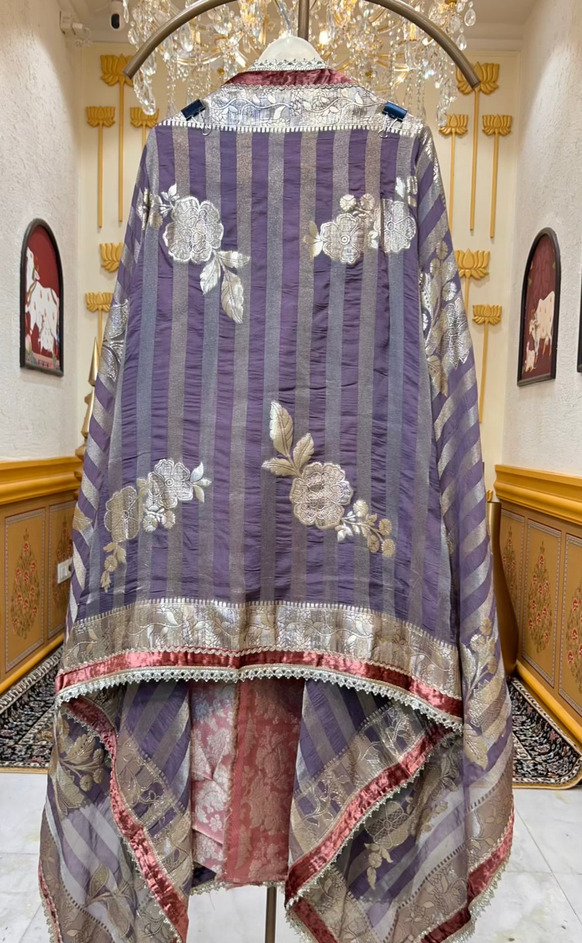 Mehroza Banarasi Brocade Suit (Pink)