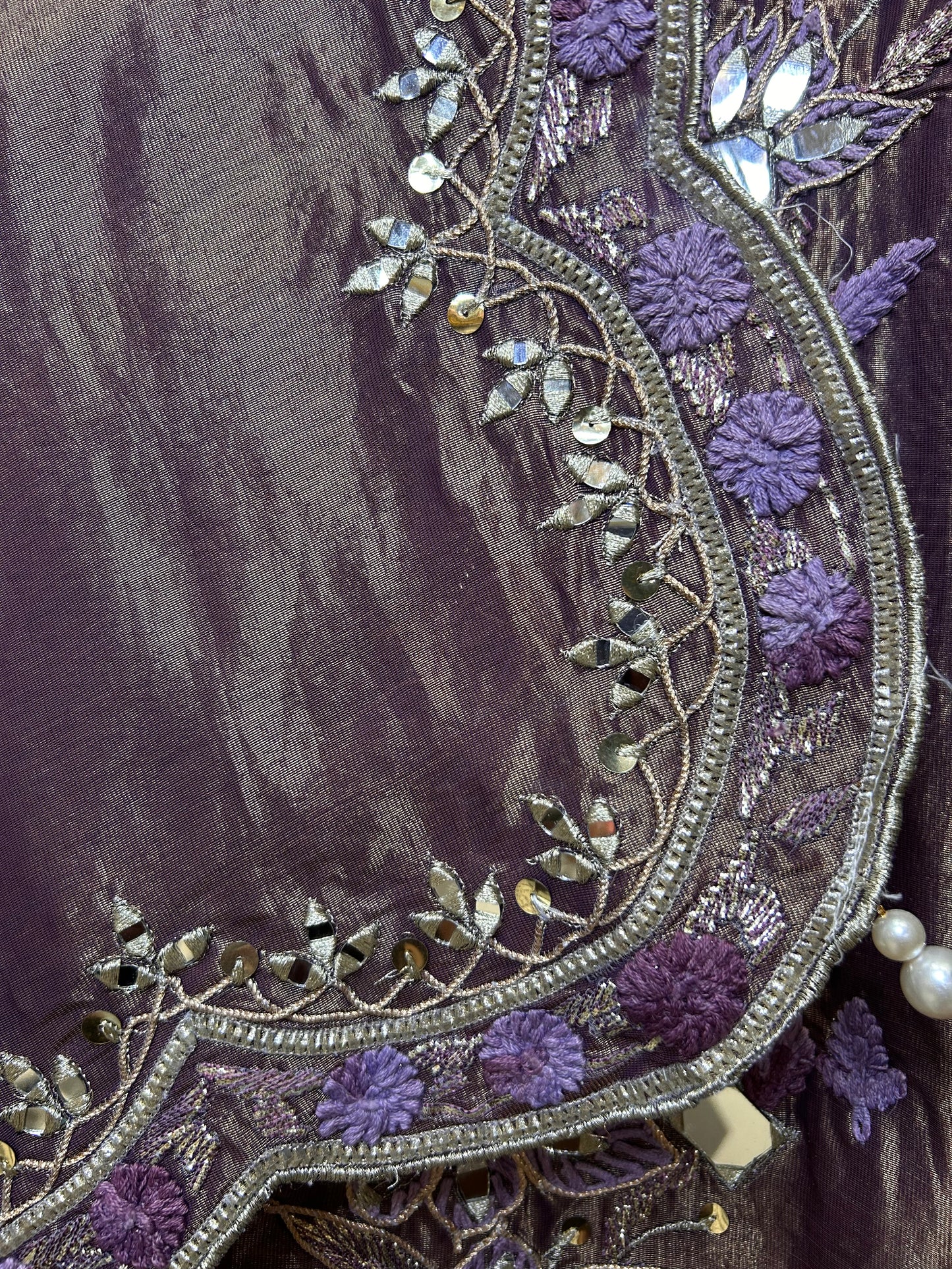Noorain Organza Suit (Lavender)