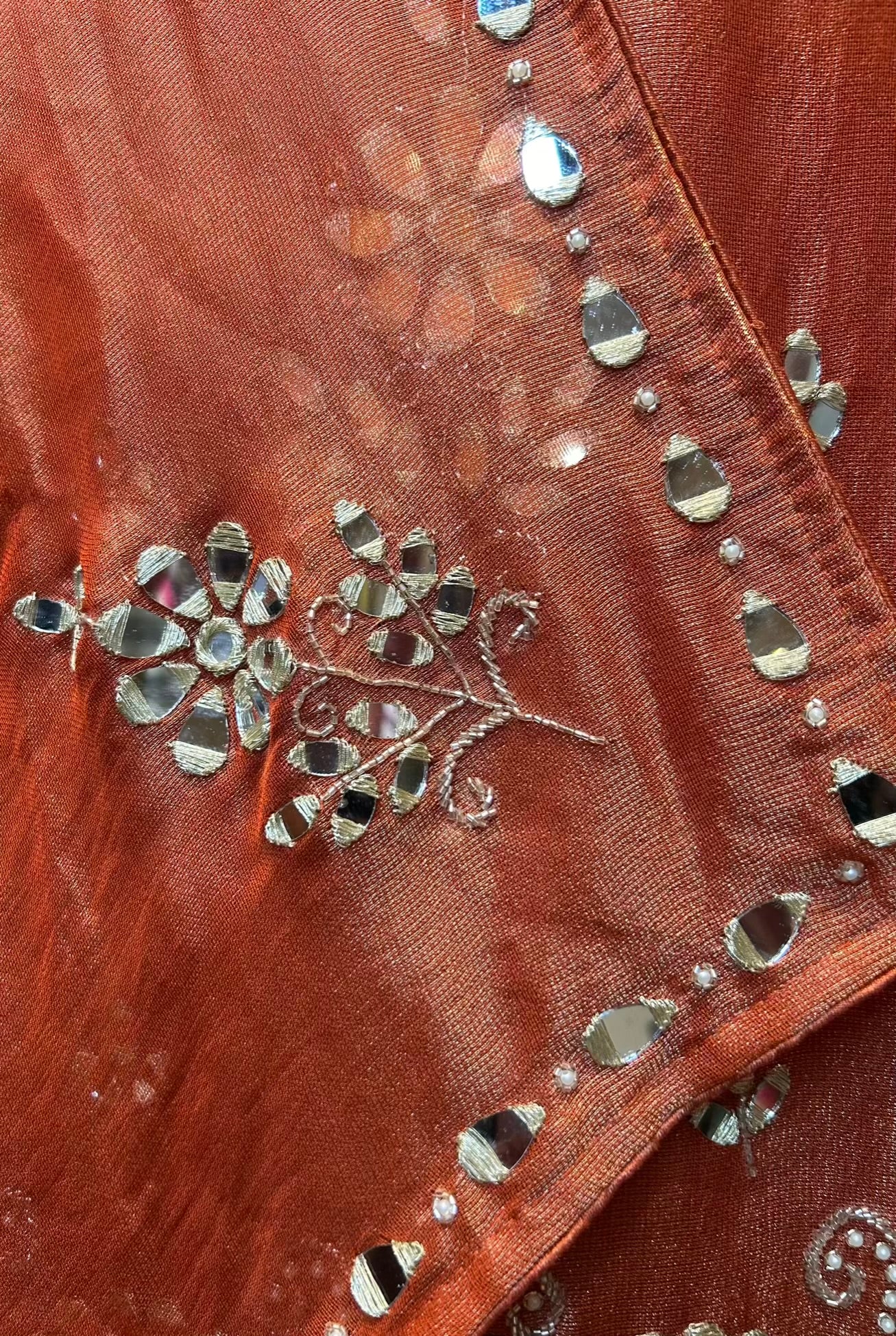 Sitaaron Ka Jaal Suit (Rust)