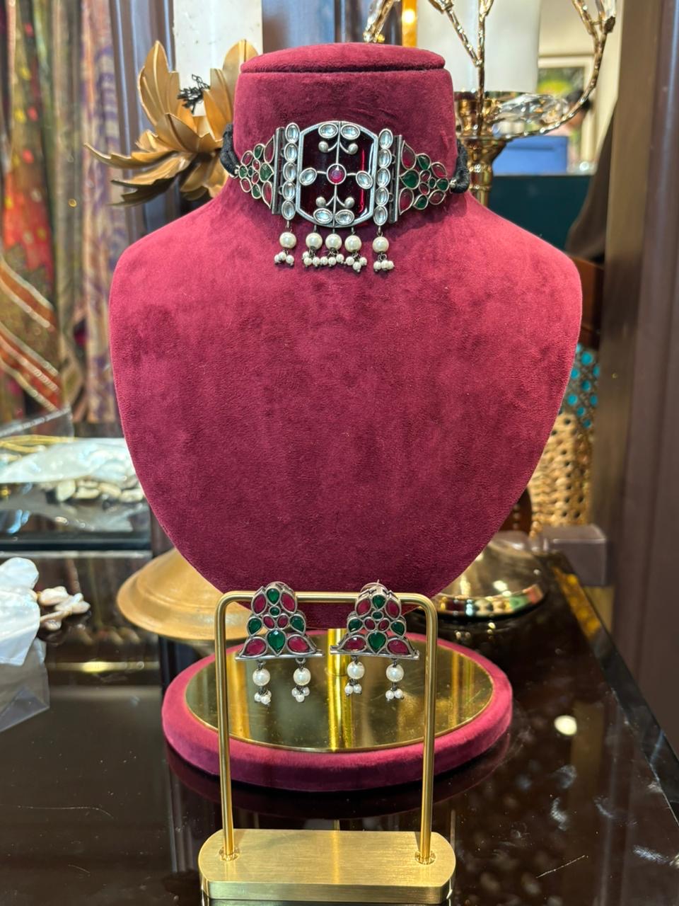 Gulnaaz Choker Set (Red)