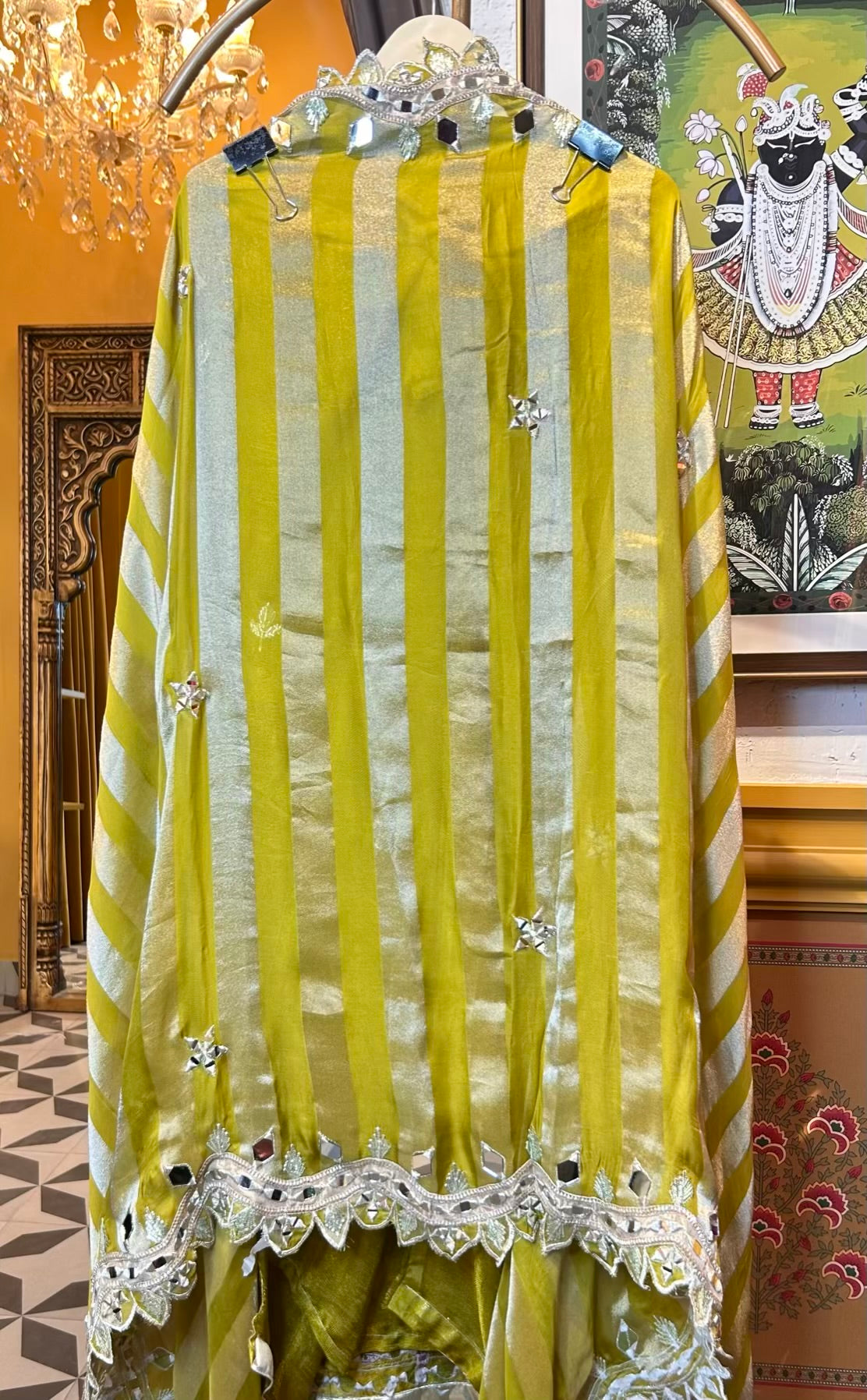 Roshanaé-Noor Organza Suit (Lime Green)