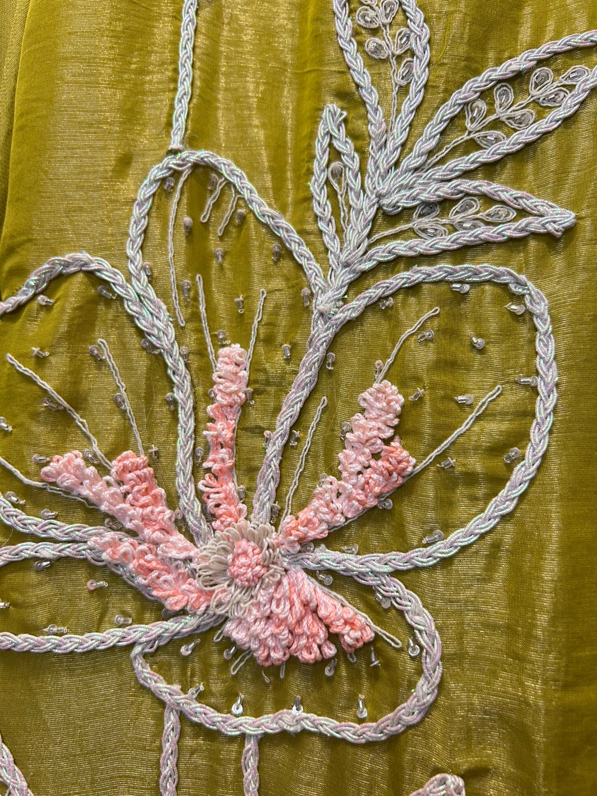 Rimza Organza Suit (Lemon Green)